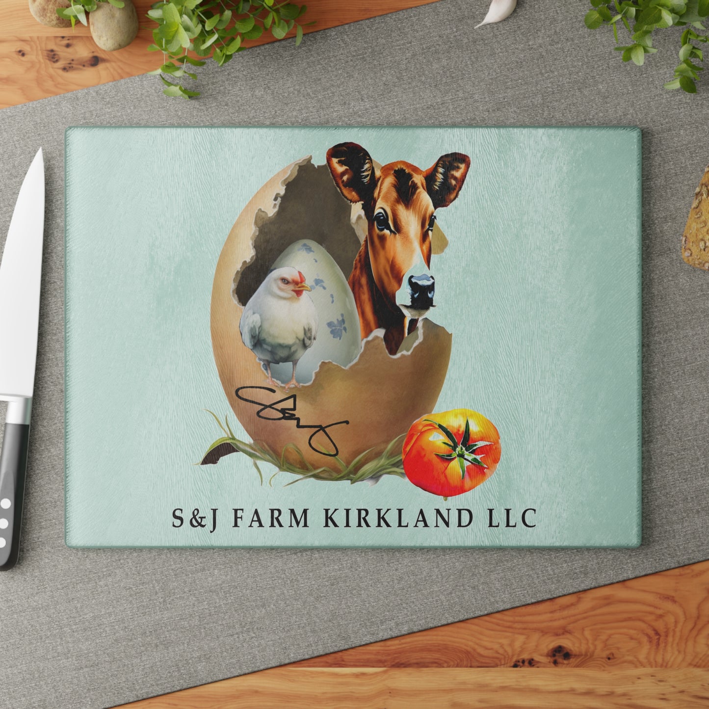 S&J Farm Kirkland LLC - Glass Cutting Board