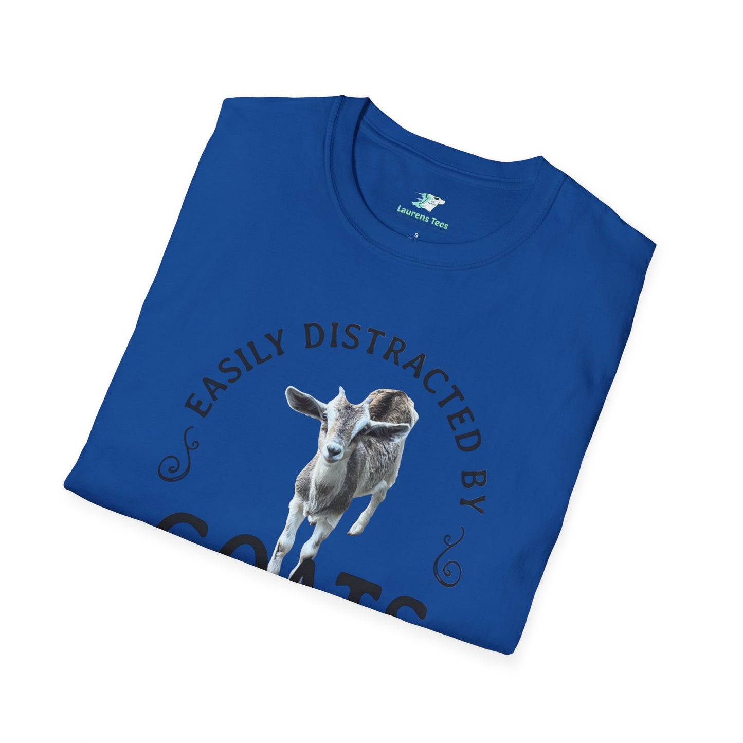 Easily Distracted by GOATS Front - Unisex Softstyle T-Shirt