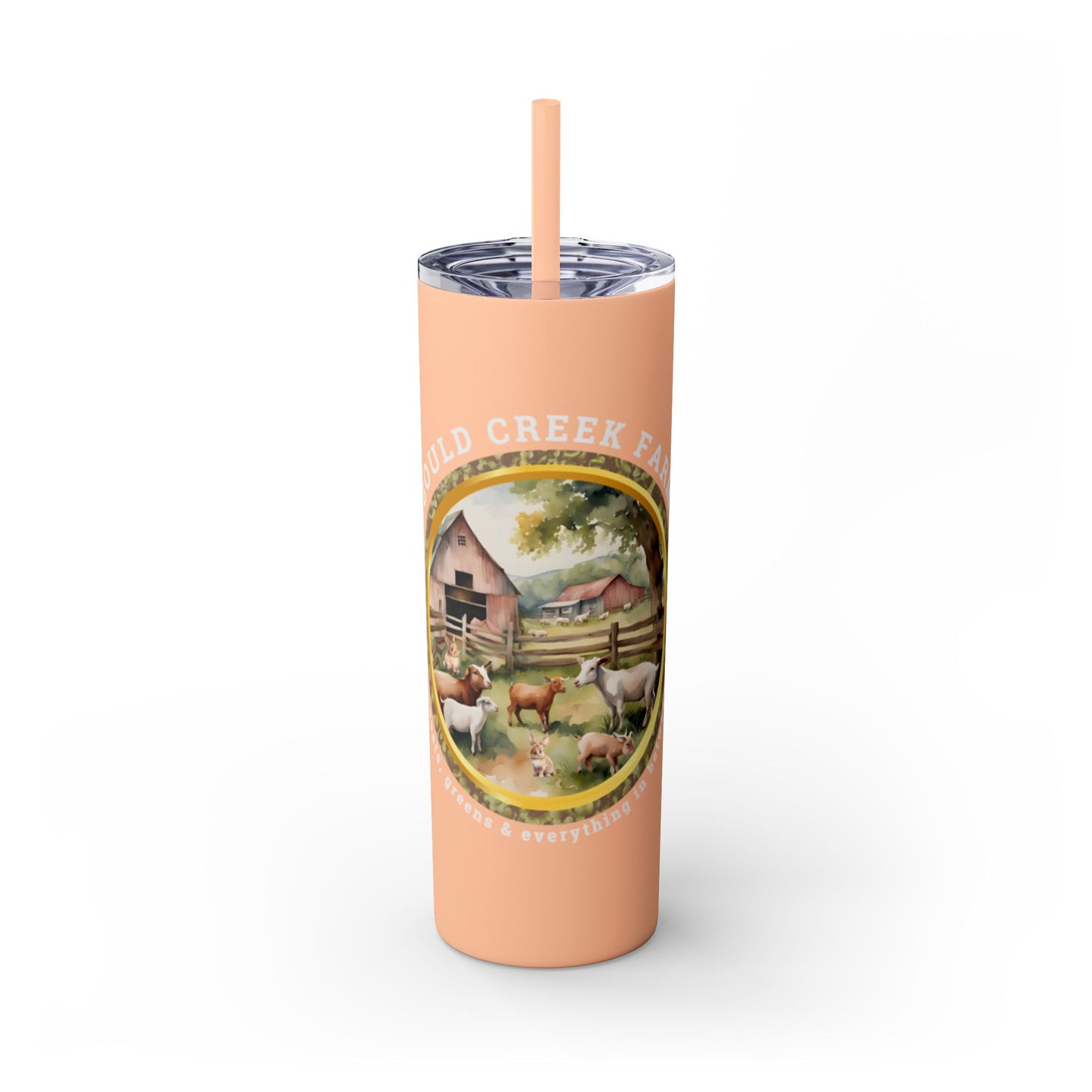 Gould Creek Farm - Skinny Tumbler with Straw, 20oz