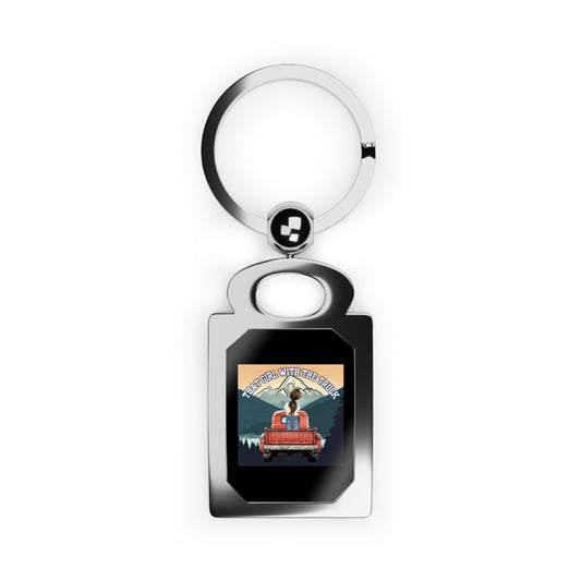 That Girl With The Truck - Rectangle Photo Keyring