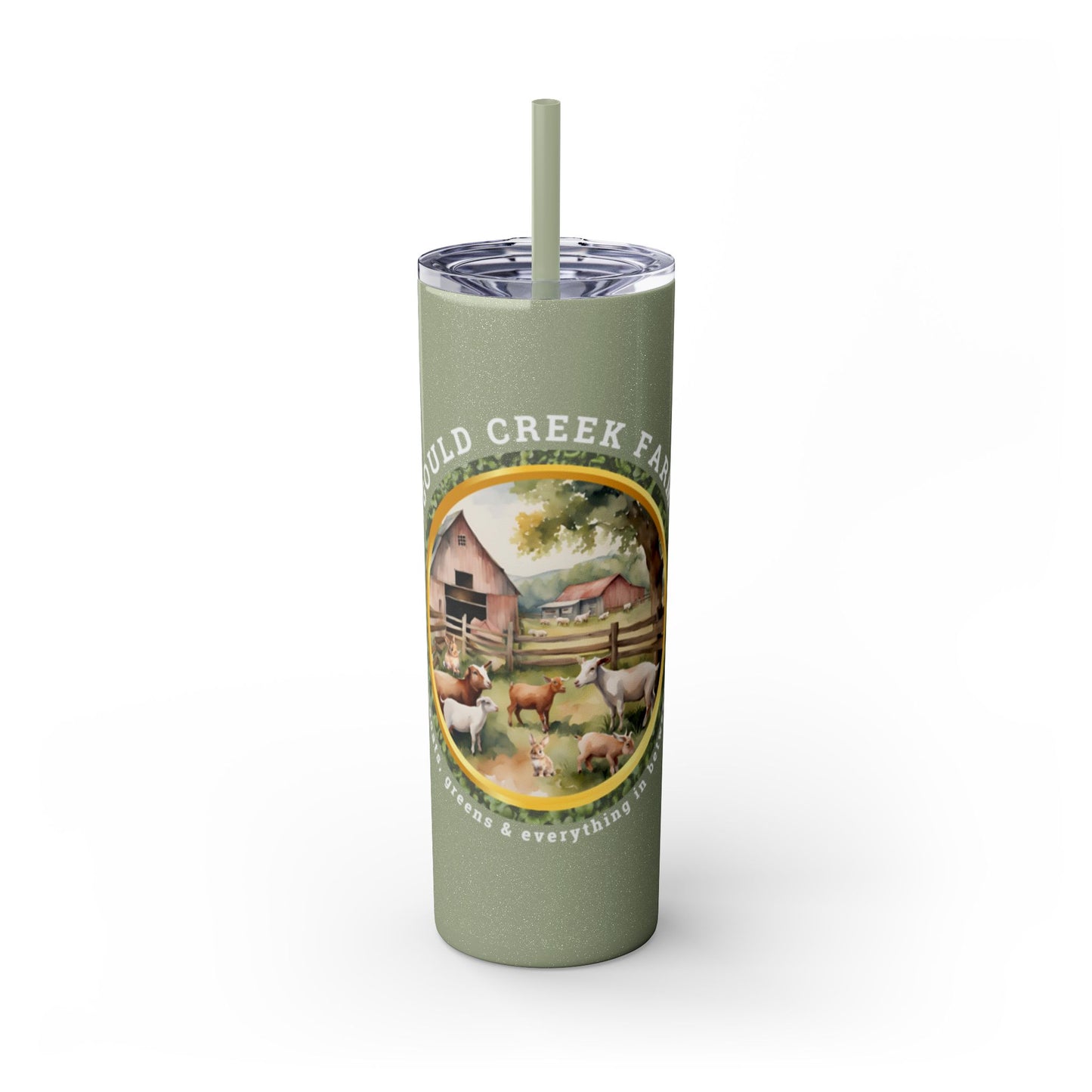 Gould Creek Farm - Skinny Tumbler with Straw, 20oz