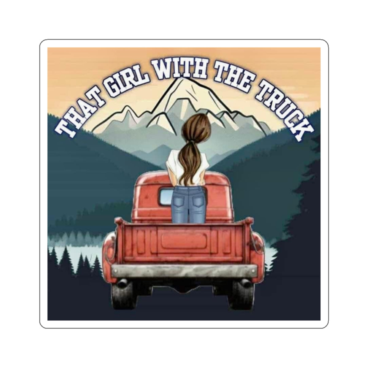 That Girl With The Truck - Kiss-Cut Stickers