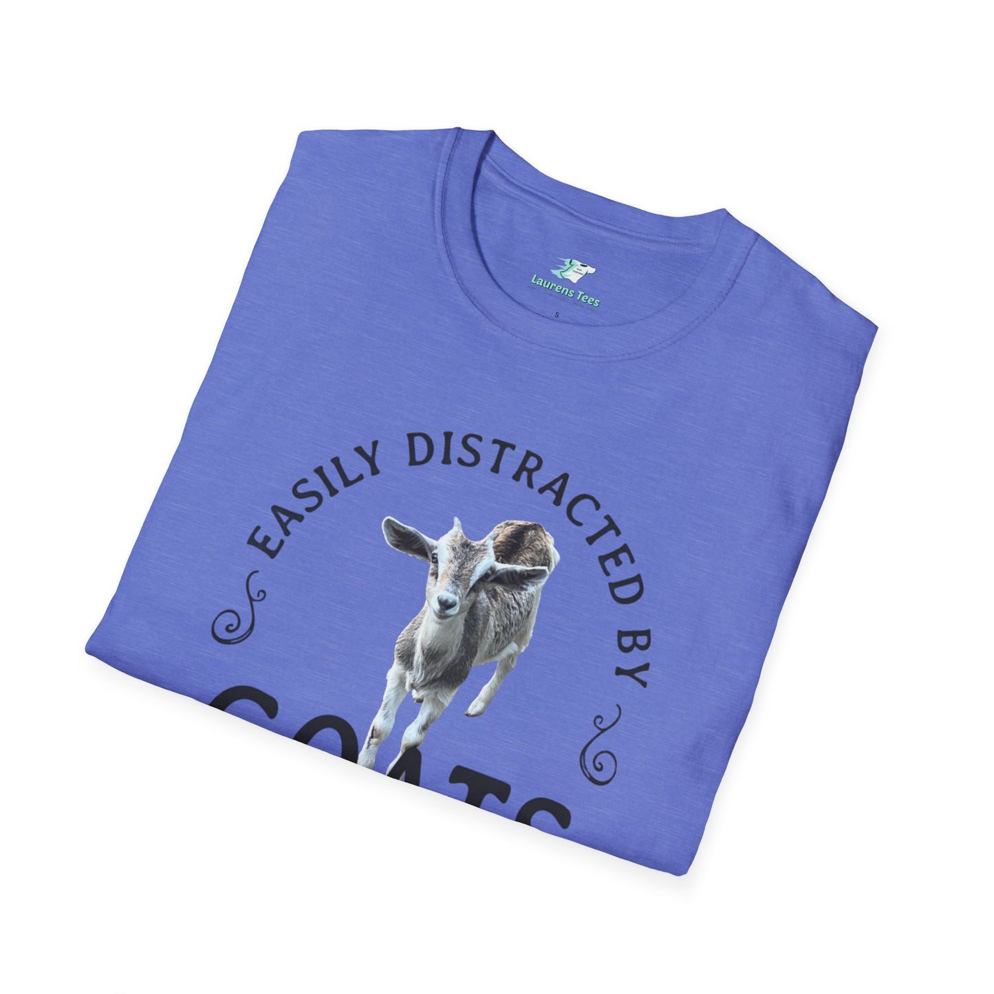 Easily Distracted by GOATS Front - Unisex Softstyle T-Shirt