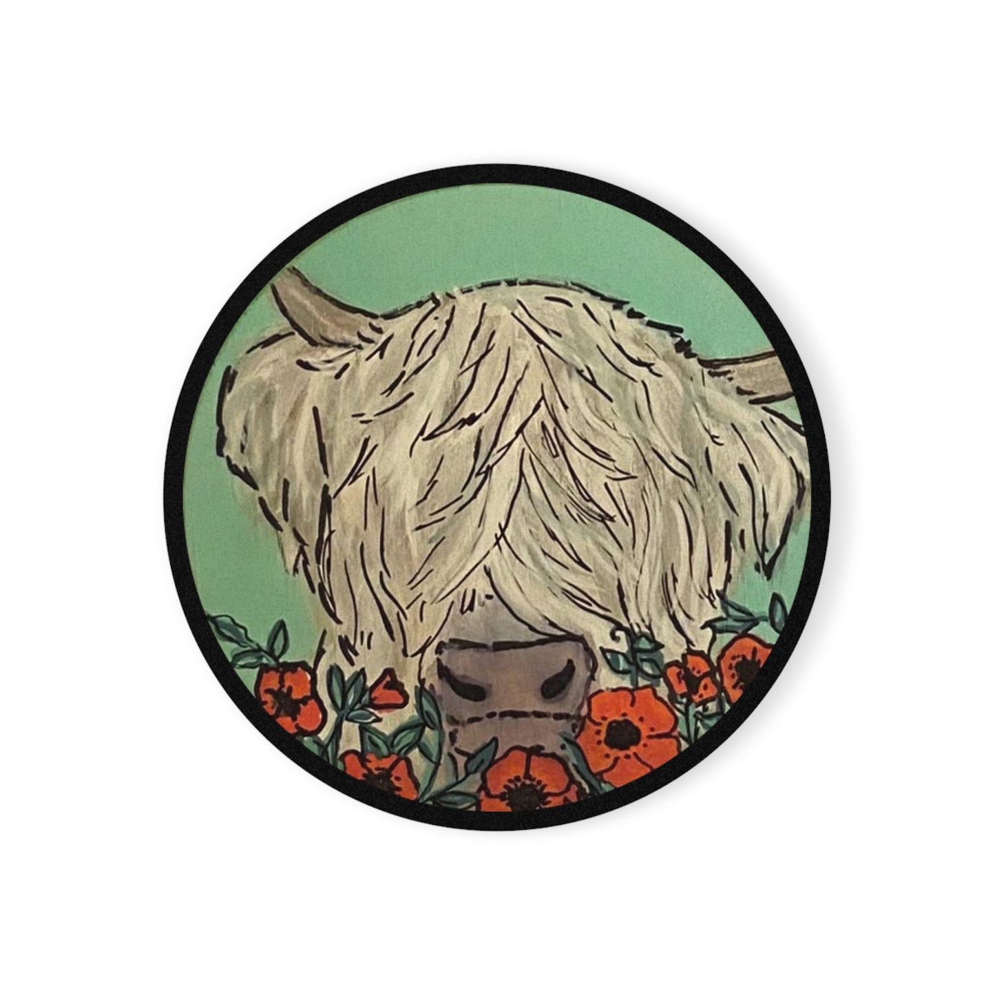 Cow Series White WDF - Cork Back Coaster