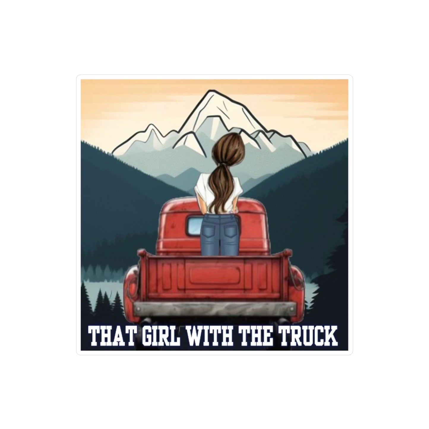 That Girl With The Truck - Kiss-Cut Vinyl Decals