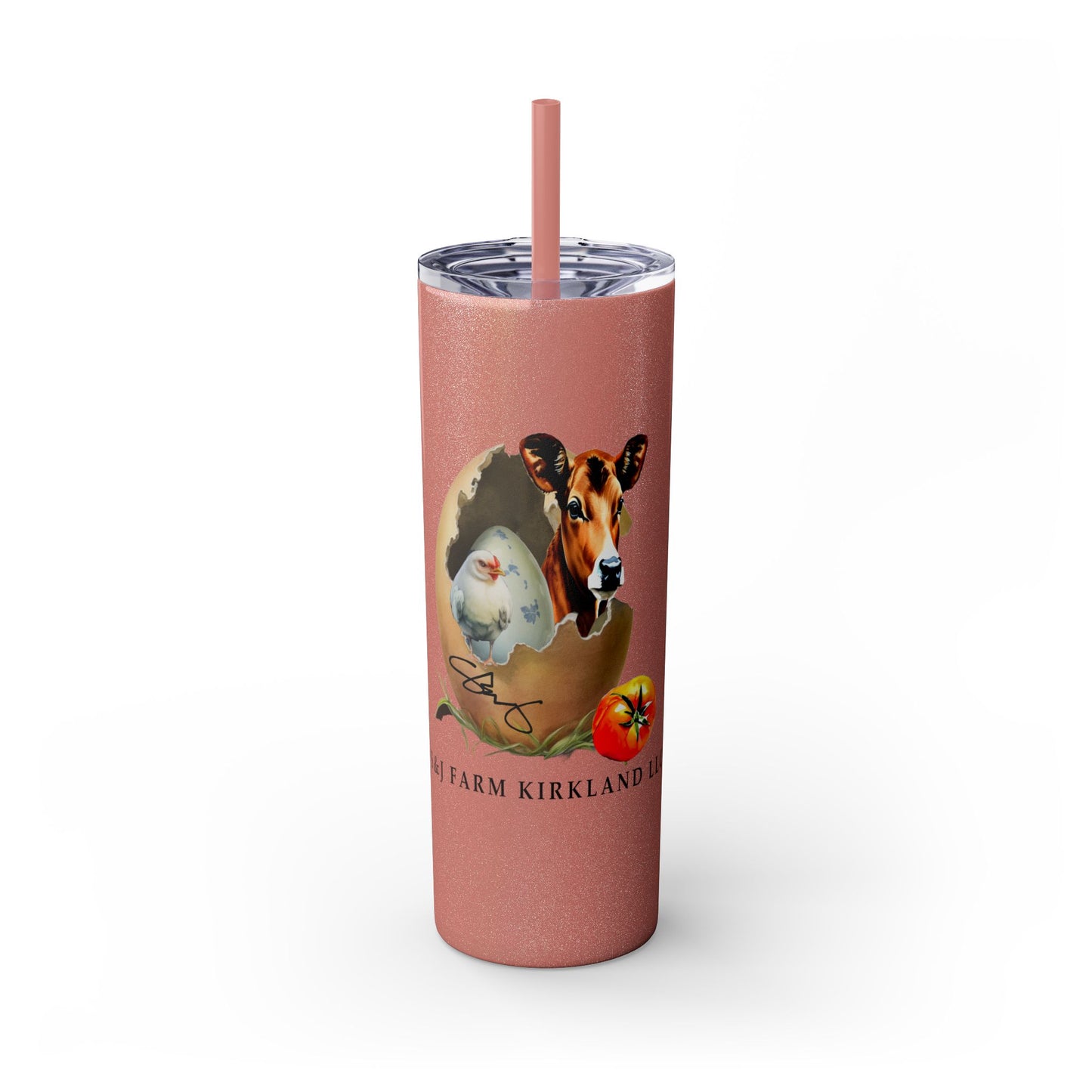 S&J Farm Kirkland LLC - Skinny Tumbler with Straw, 20oz