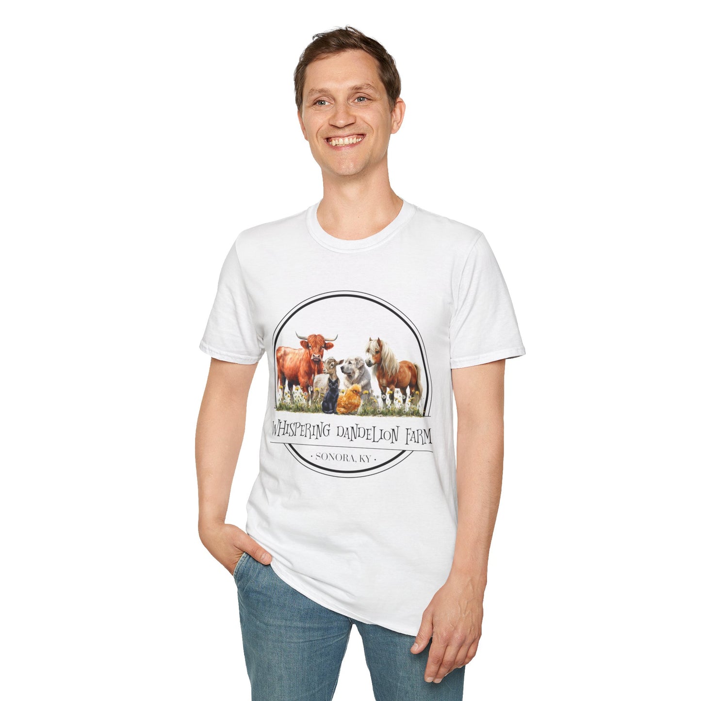 Whispering Dandelion Farm - Unisex Softstyle T-Shirt