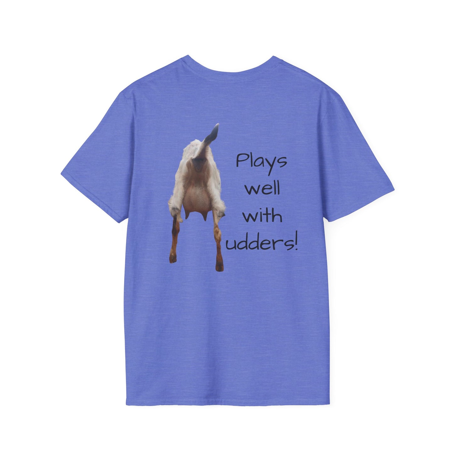 Plays Well With Udders - Unisex Softstyle T-Shirt