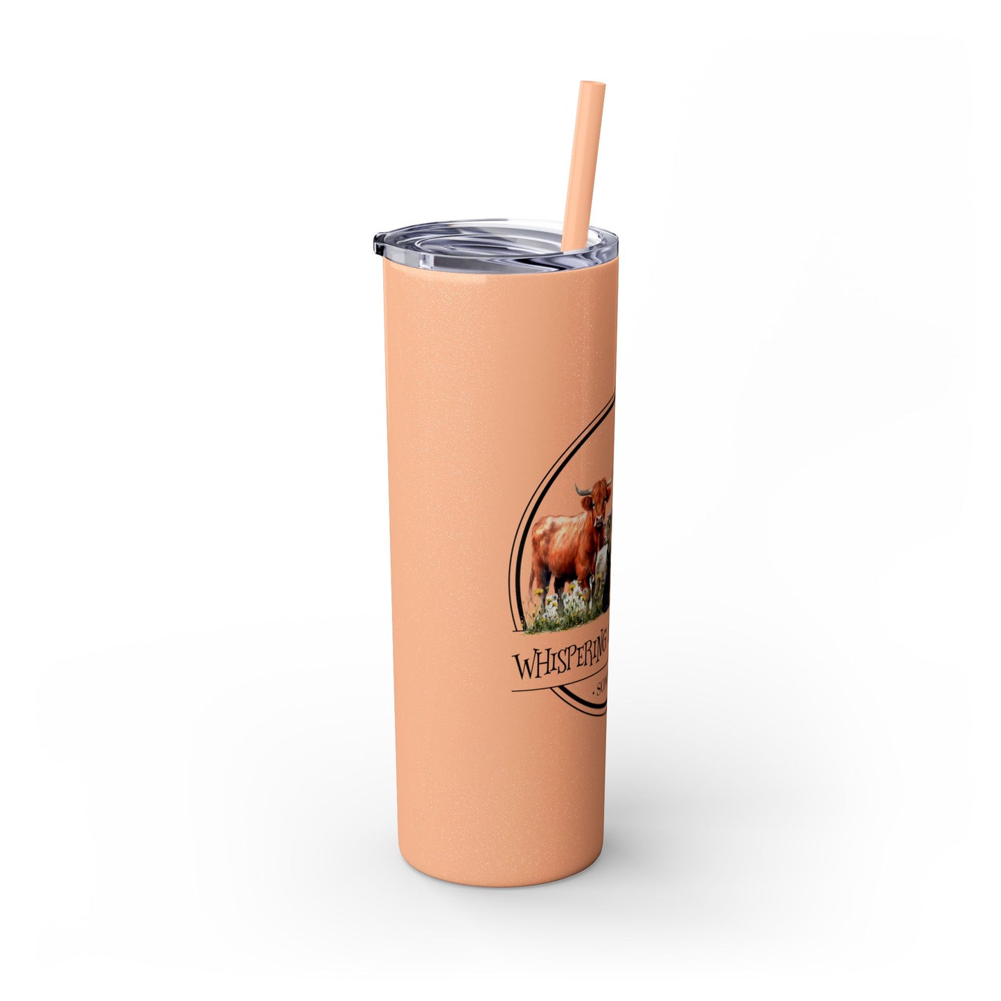 Whispering Dandelion Farm - Skinny Tumbler with Straw, 20oz