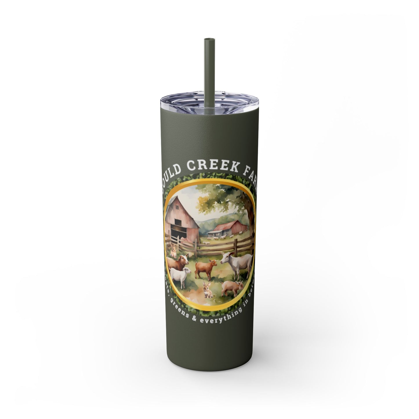 Gould Creek Farm - Skinny Tumbler with Straw, 20oz