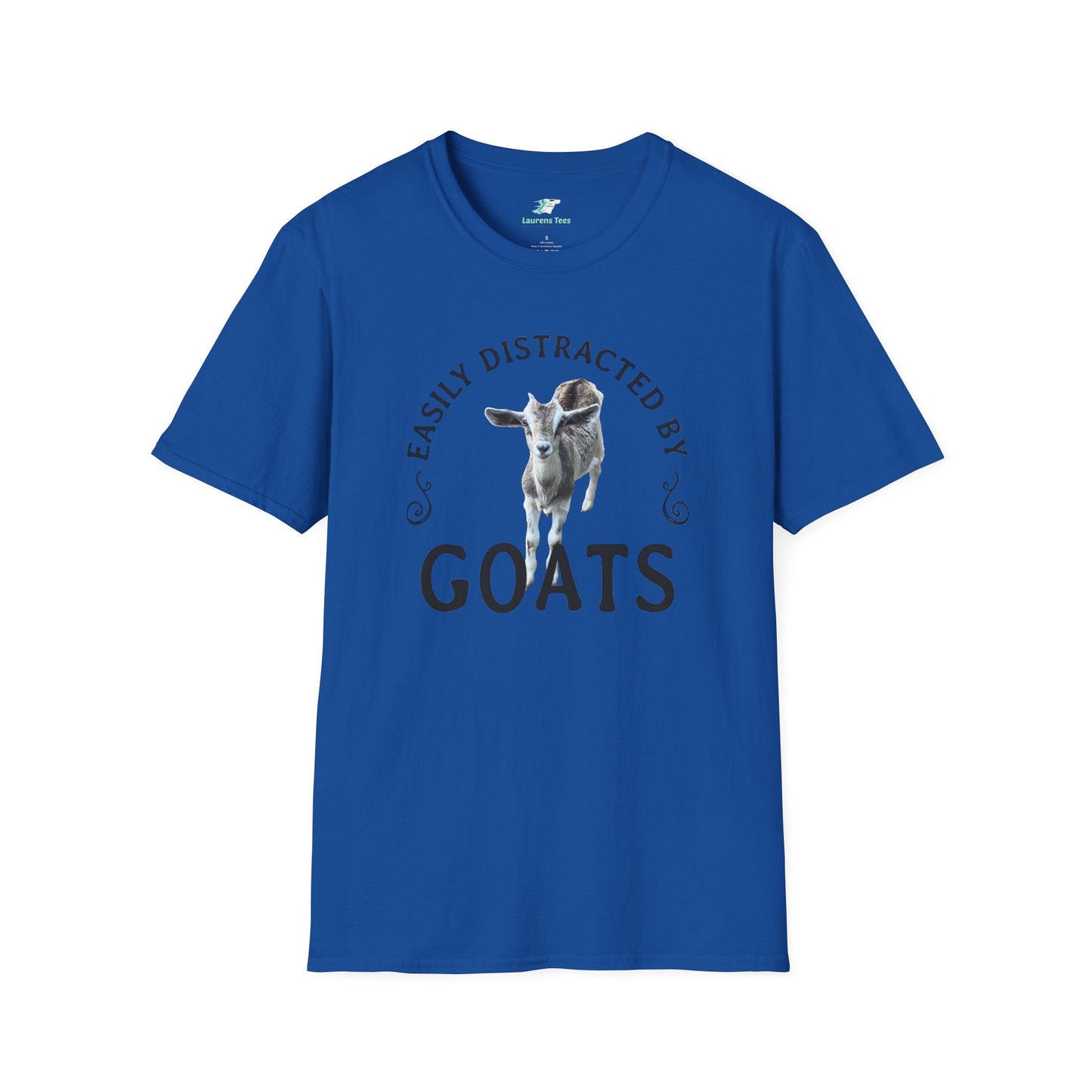 Easily Distracted by GOATS Front - Unisex Softstyle T-Shirt