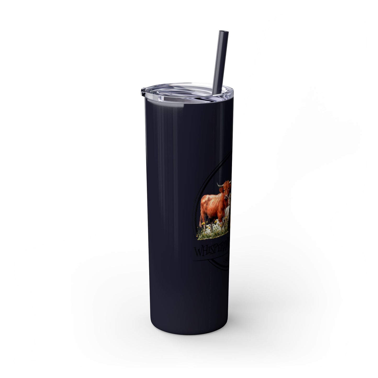 Whispering Dandelion Farm - Skinny Tumbler with Straw, 20oz