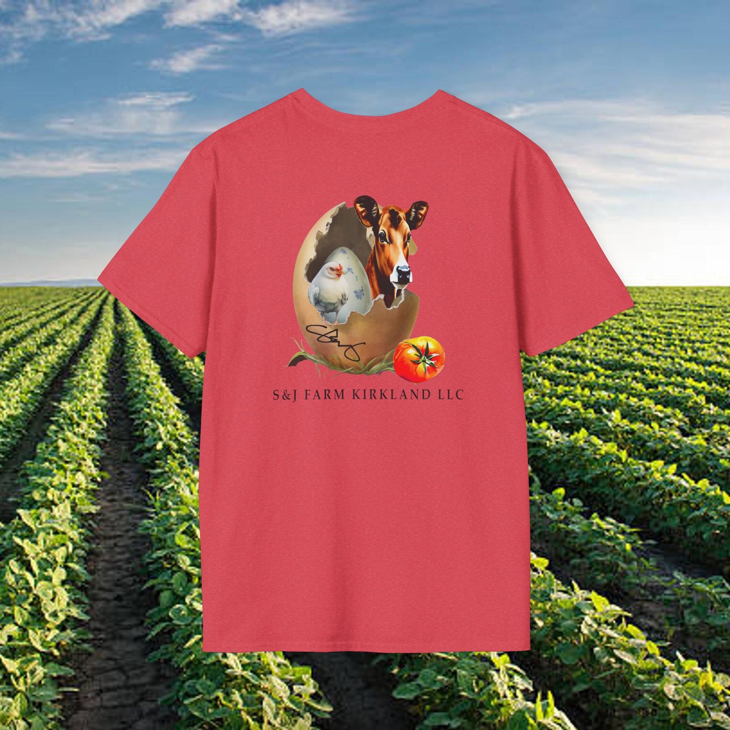 S&J Farm Kirkland LLC BACK ONLY - Unisex Softstyle T-Shirt