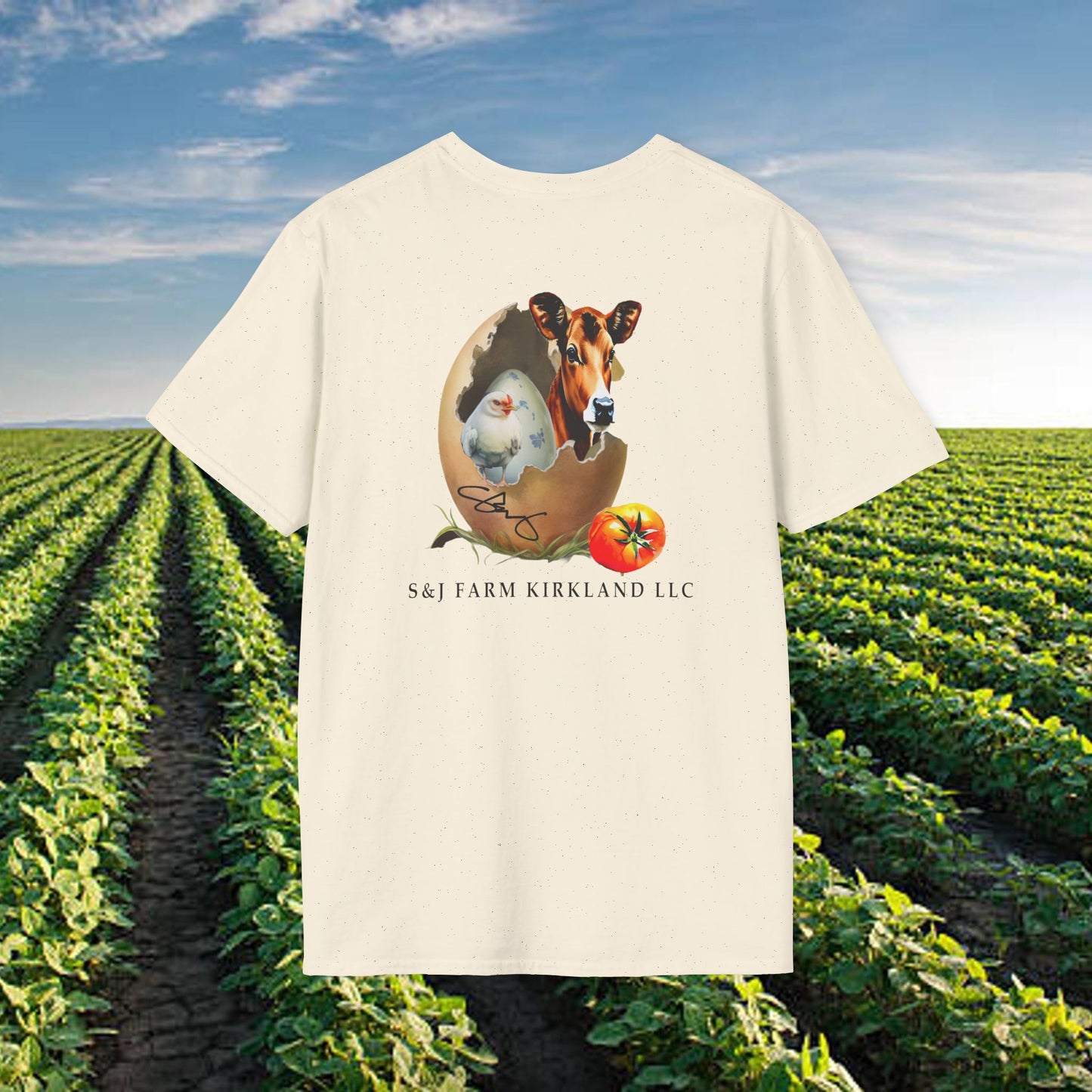 S&J Farm Kirkland LLC BACK ONLY - Unisex Softstyle T-Shirt