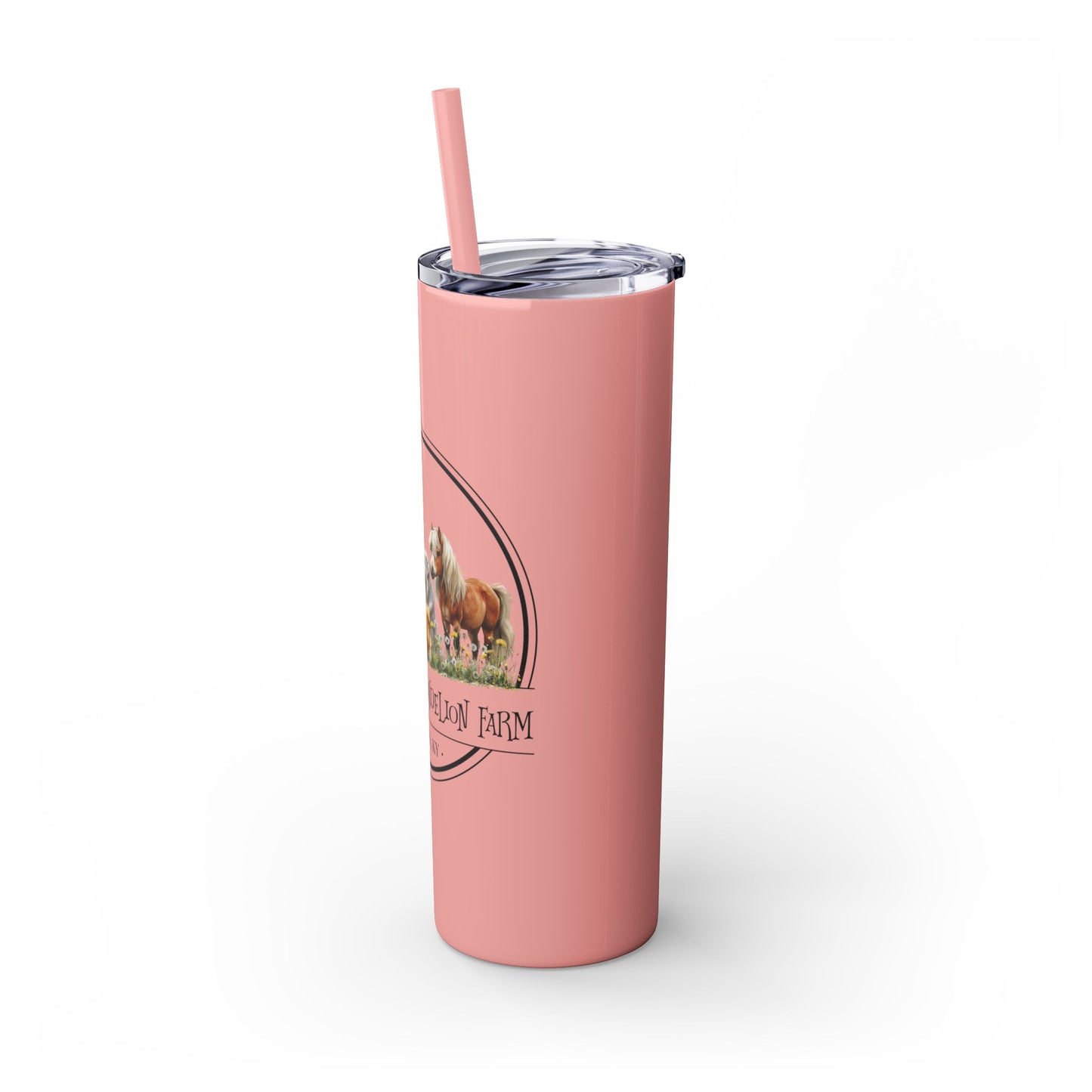 Whispering Dandelion Farm - Skinny Tumbler with Straw, 20oz