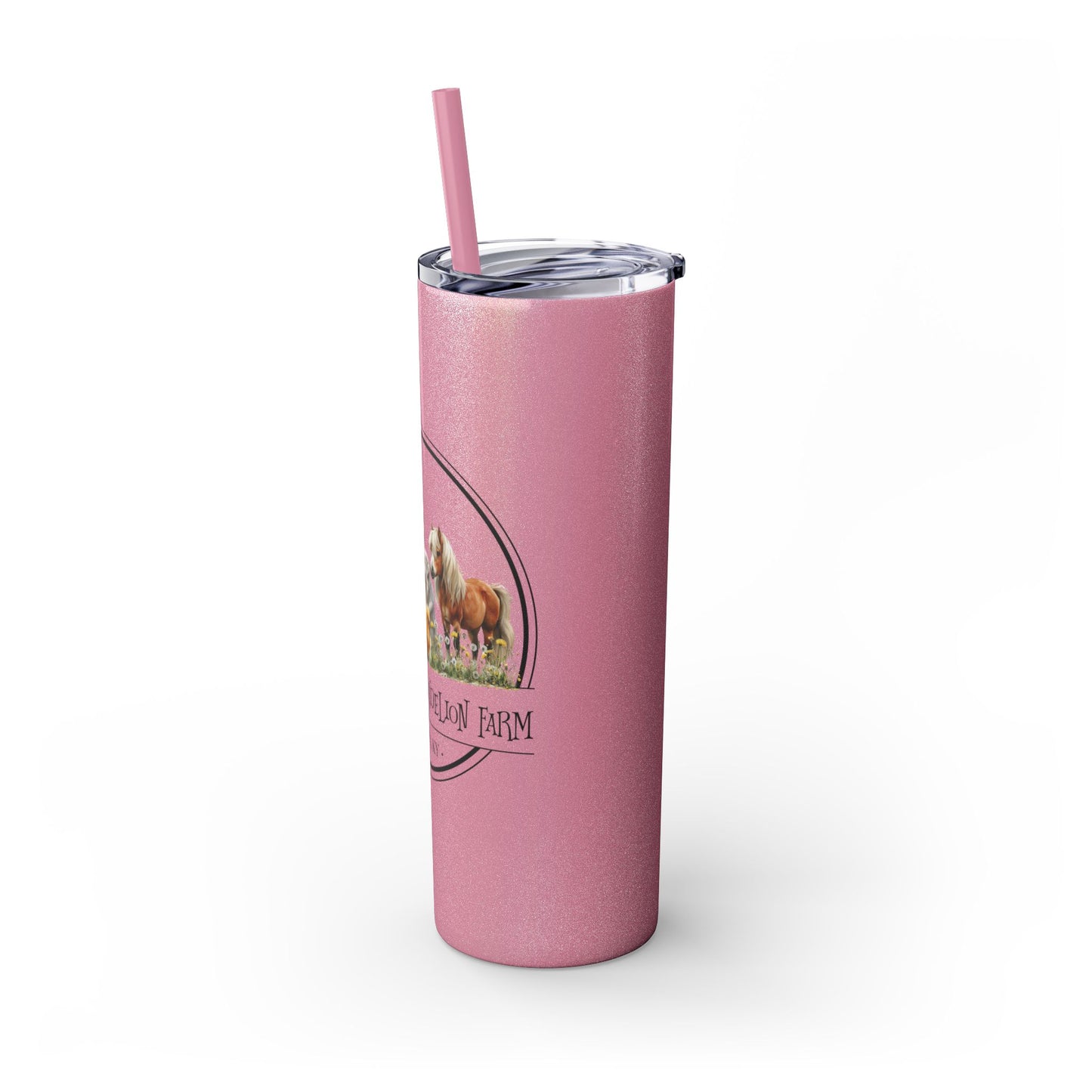 Whispering Dandelion Farm - Skinny Tumbler with Straw, 20oz