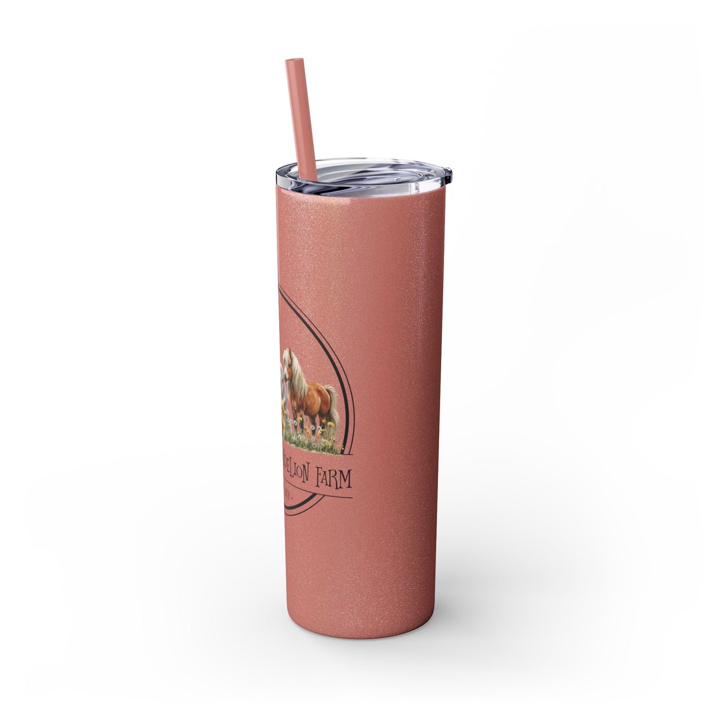 Whispering Dandelion Farm - Skinny Tumbler with Straw, 20oz