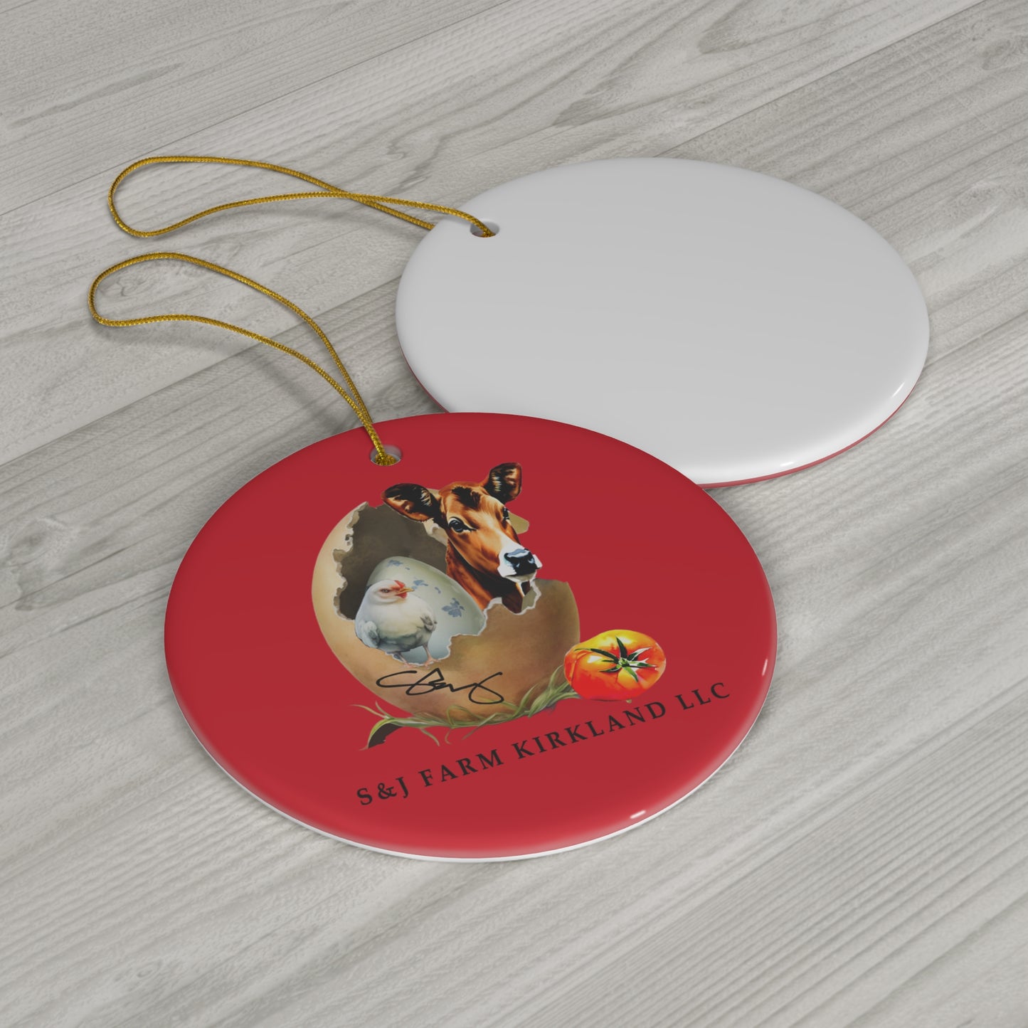 S&J Farm Kirkland LLC - Ceramic Ornament, 3 Shapes