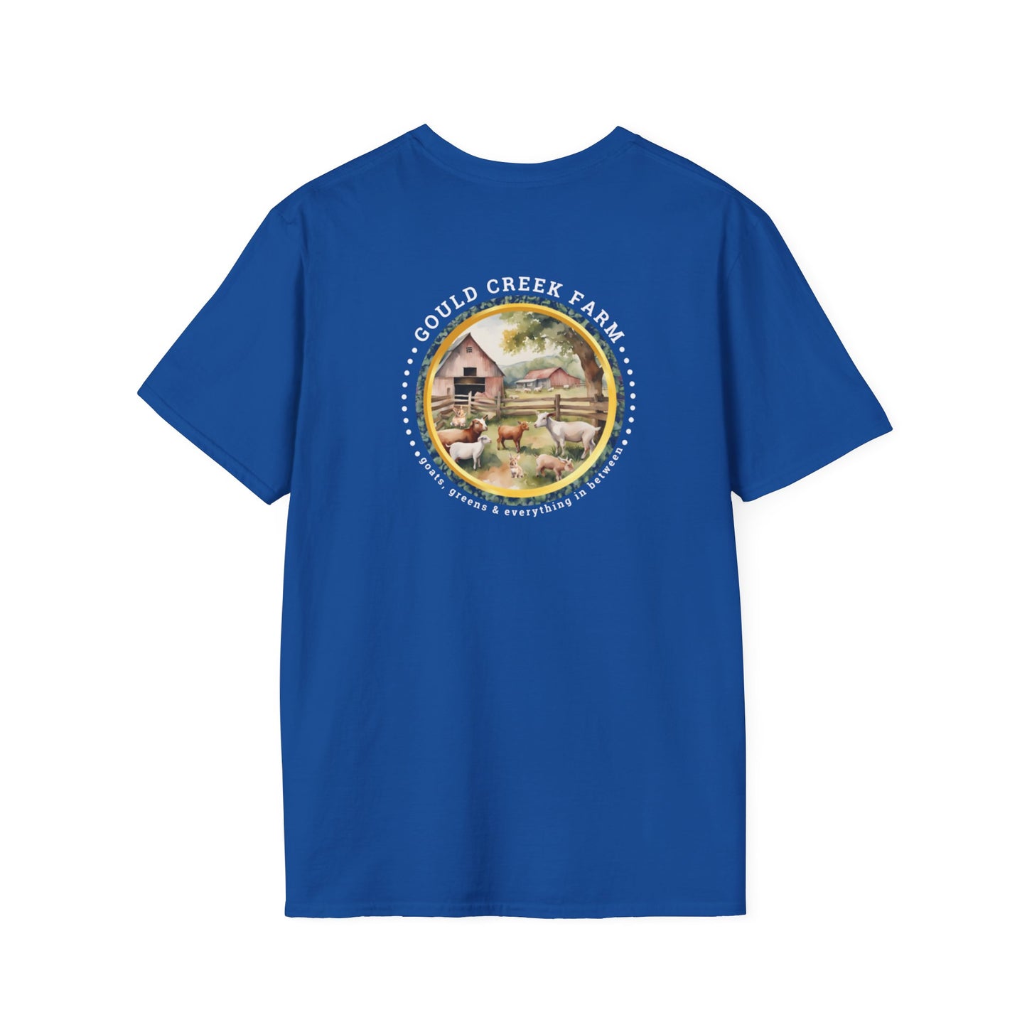 Gould Creek Farms Back - Unisex Softstyle T-Shirt