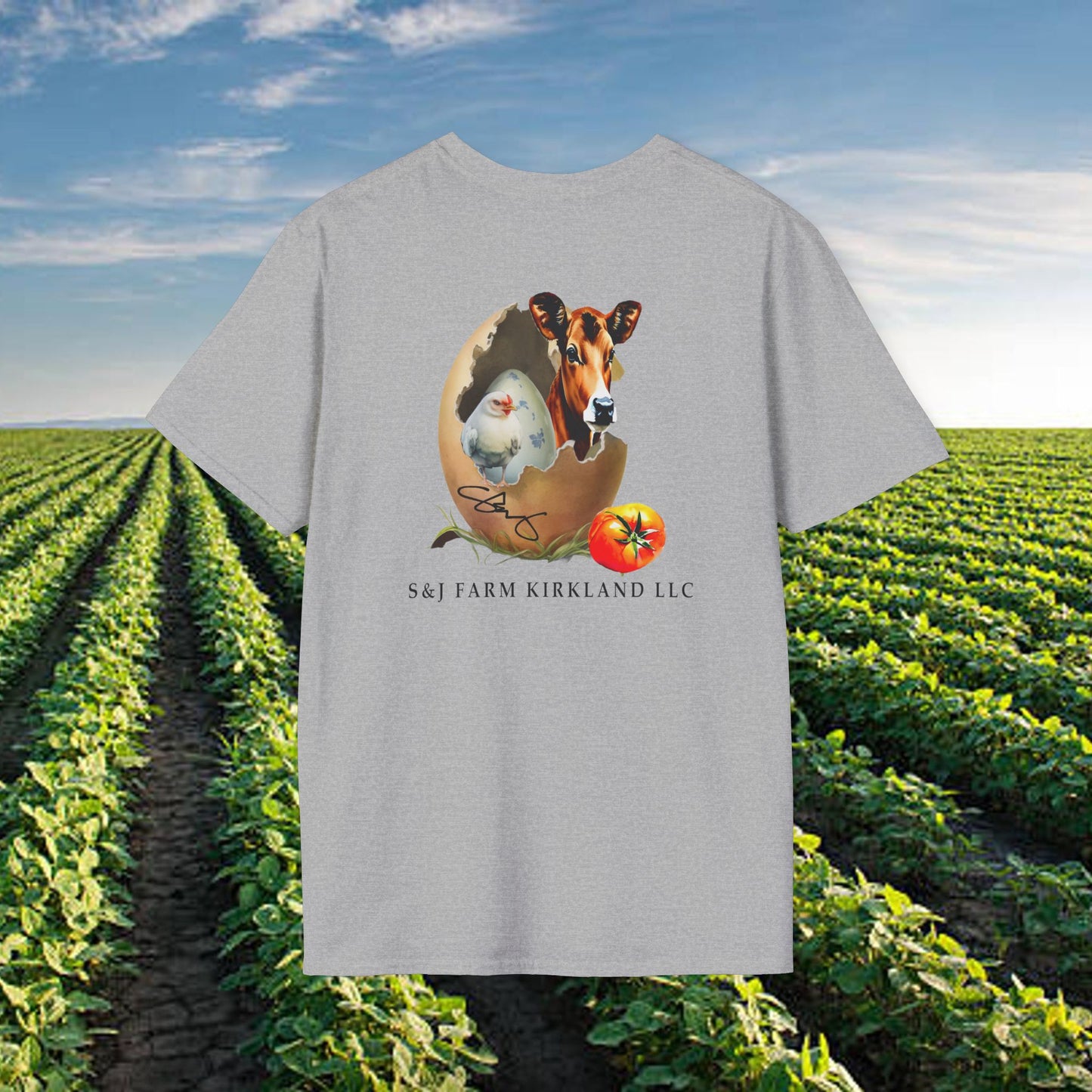 S&J Farm Kirkland LLC BACK ONLY - Unisex Softstyle T-Shirt