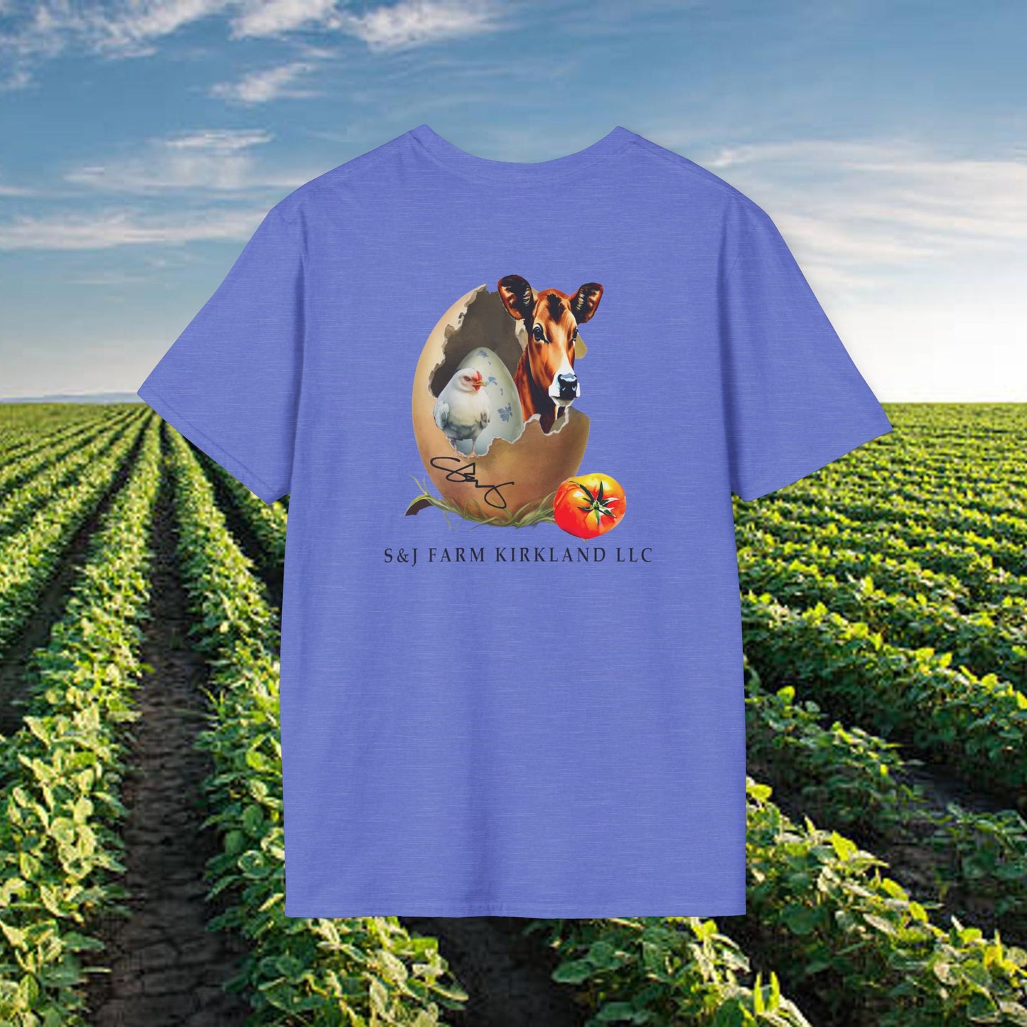 S&J Farm Kirkland LLC BACK ONLY - Unisex Softstyle T-Shirt