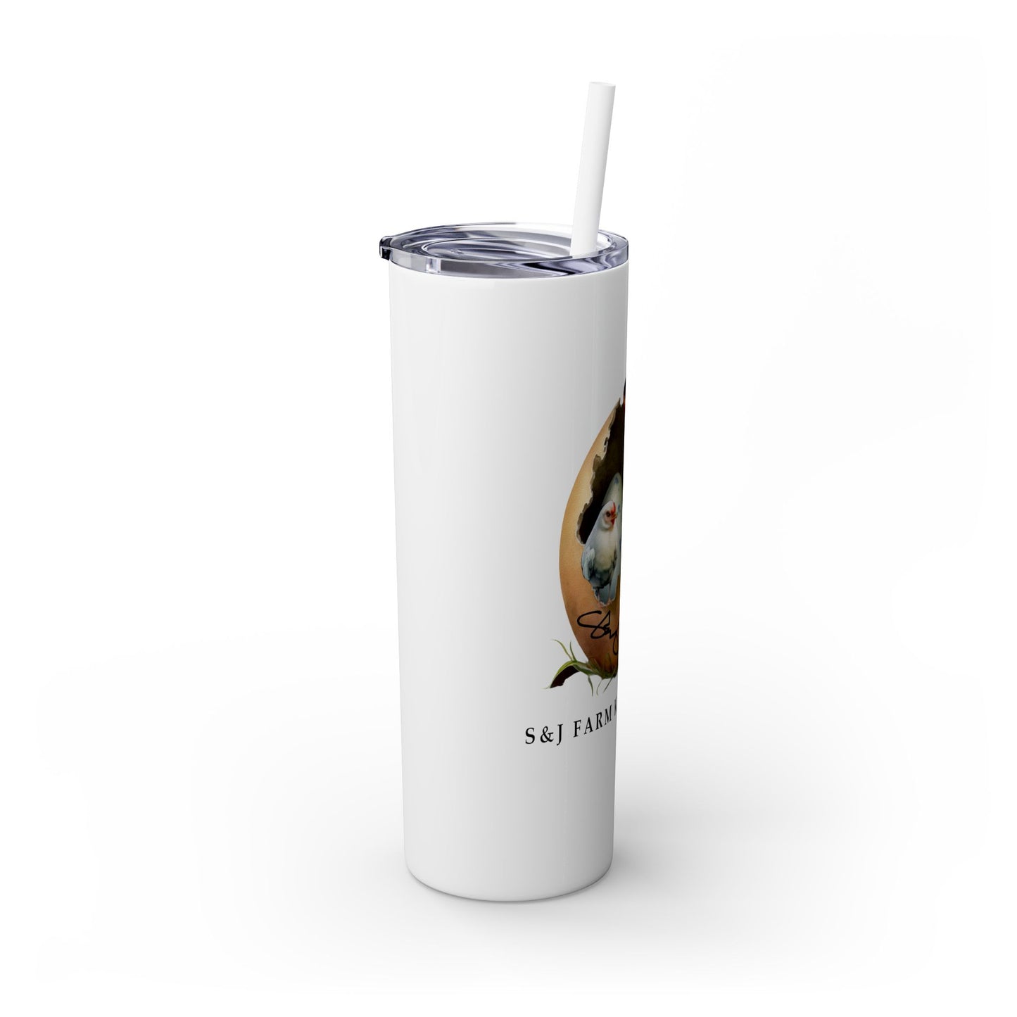 S&J Farm Kirkland LLC - Skinny Tumbler with Straw, 20oz