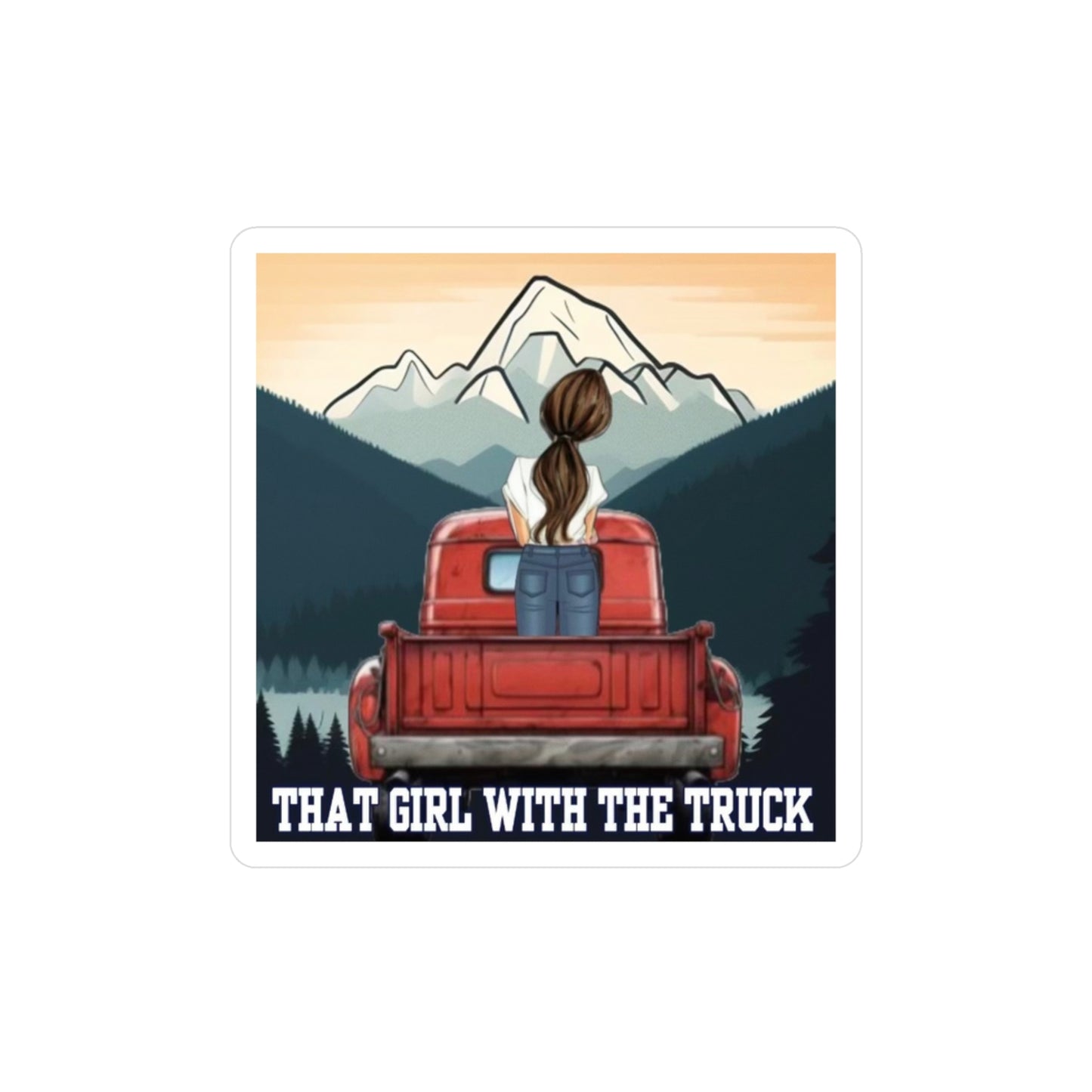 That Girl With The Truck - Kiss-Cut Vinyl Decals