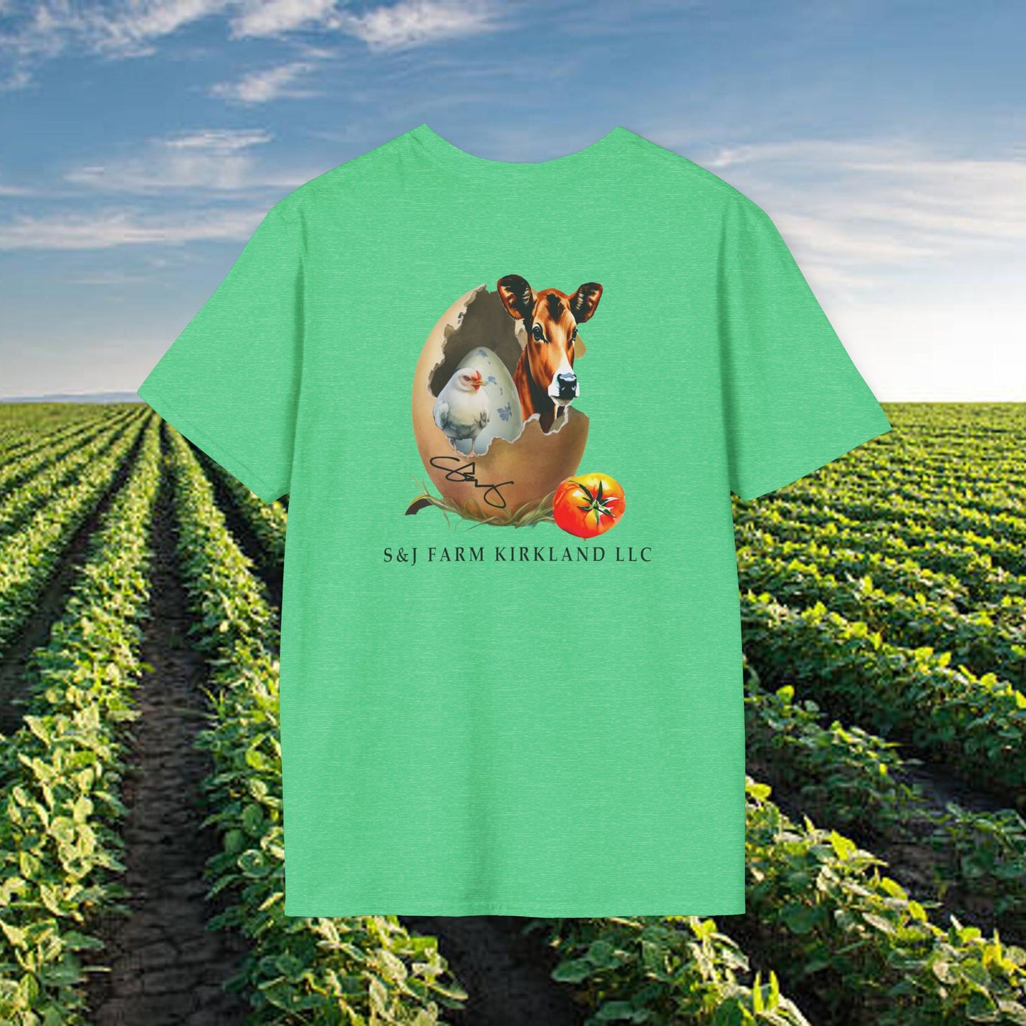 S&J Farm Kirkland LLC BACK ONLY - Unisex Softstyle T-Shirt