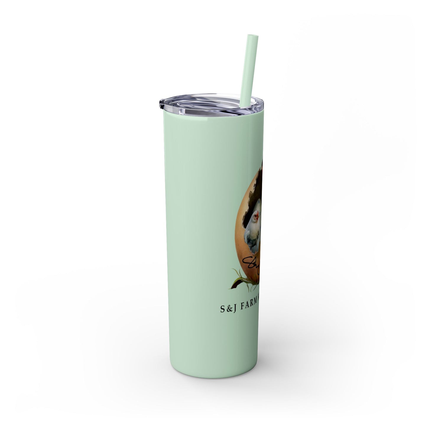 S&J Farm Kirkland LLC - Skinny Tumbler with Straw, 20oz