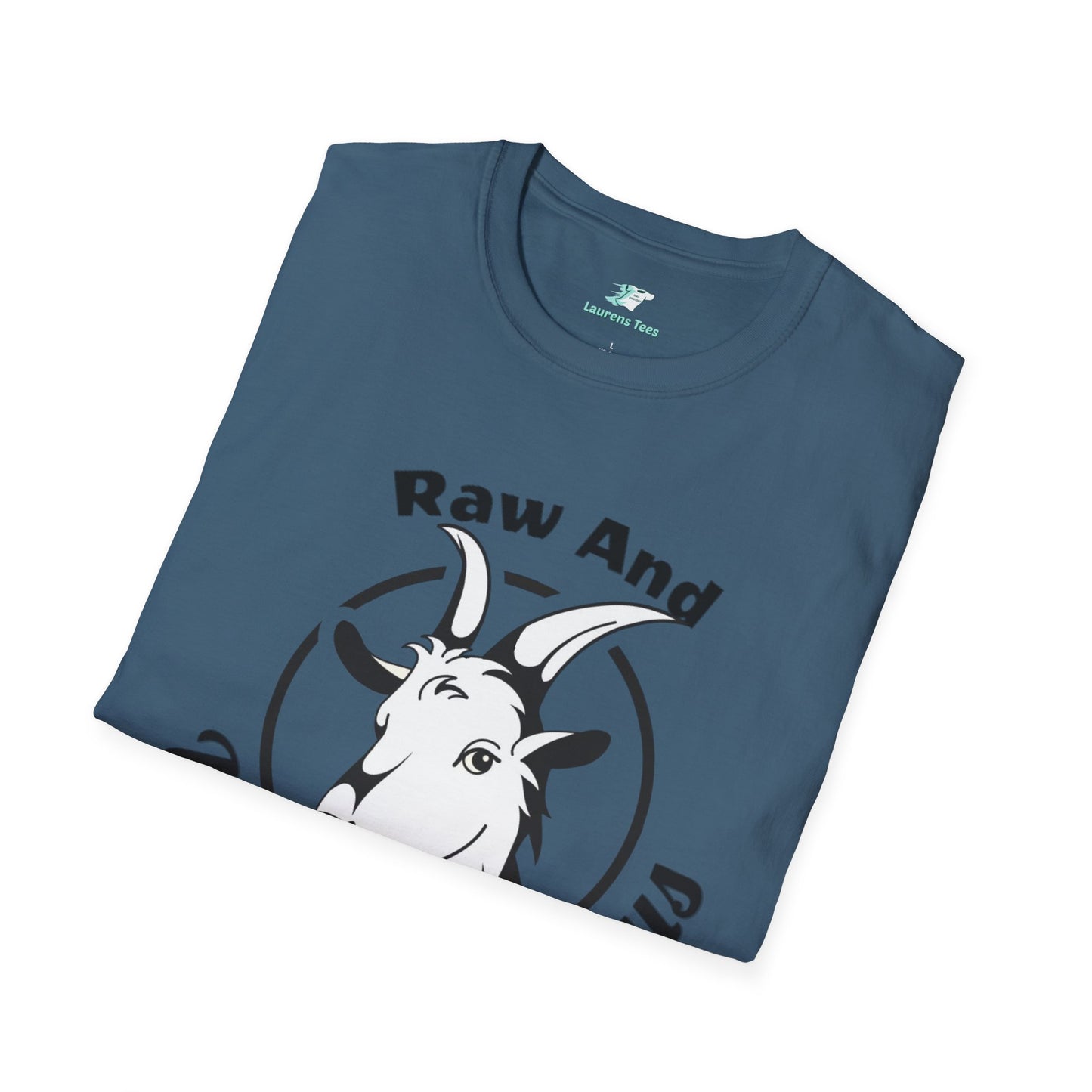 Raw And Udderly Delicious Front - Unisex Softstyle T-Shirt