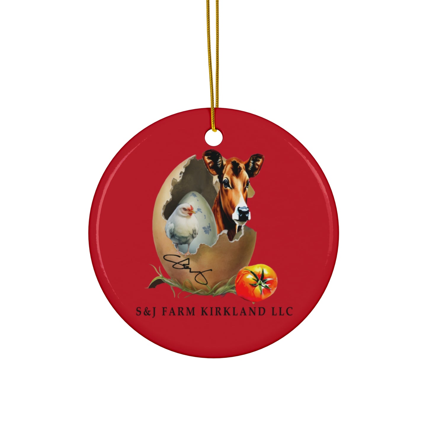 S&J Farm Kirkland LLC - Ceramic Ornament, 3 Shapes