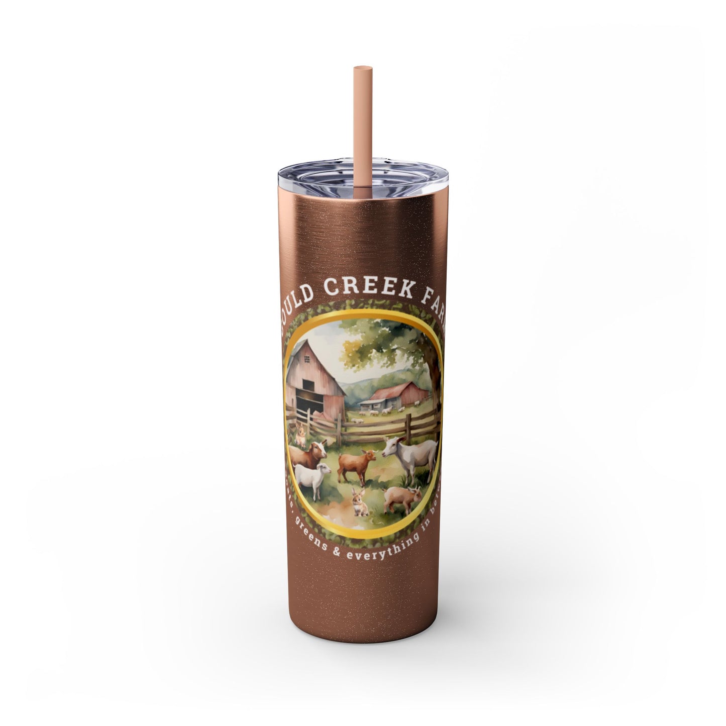 Gould Creek Farm - Skinny Tumbler with Straw, 20oz