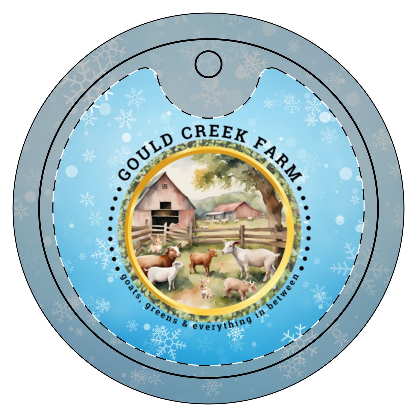 Gould Creek Farm - Ceramic Ornaments, 2-Side Print