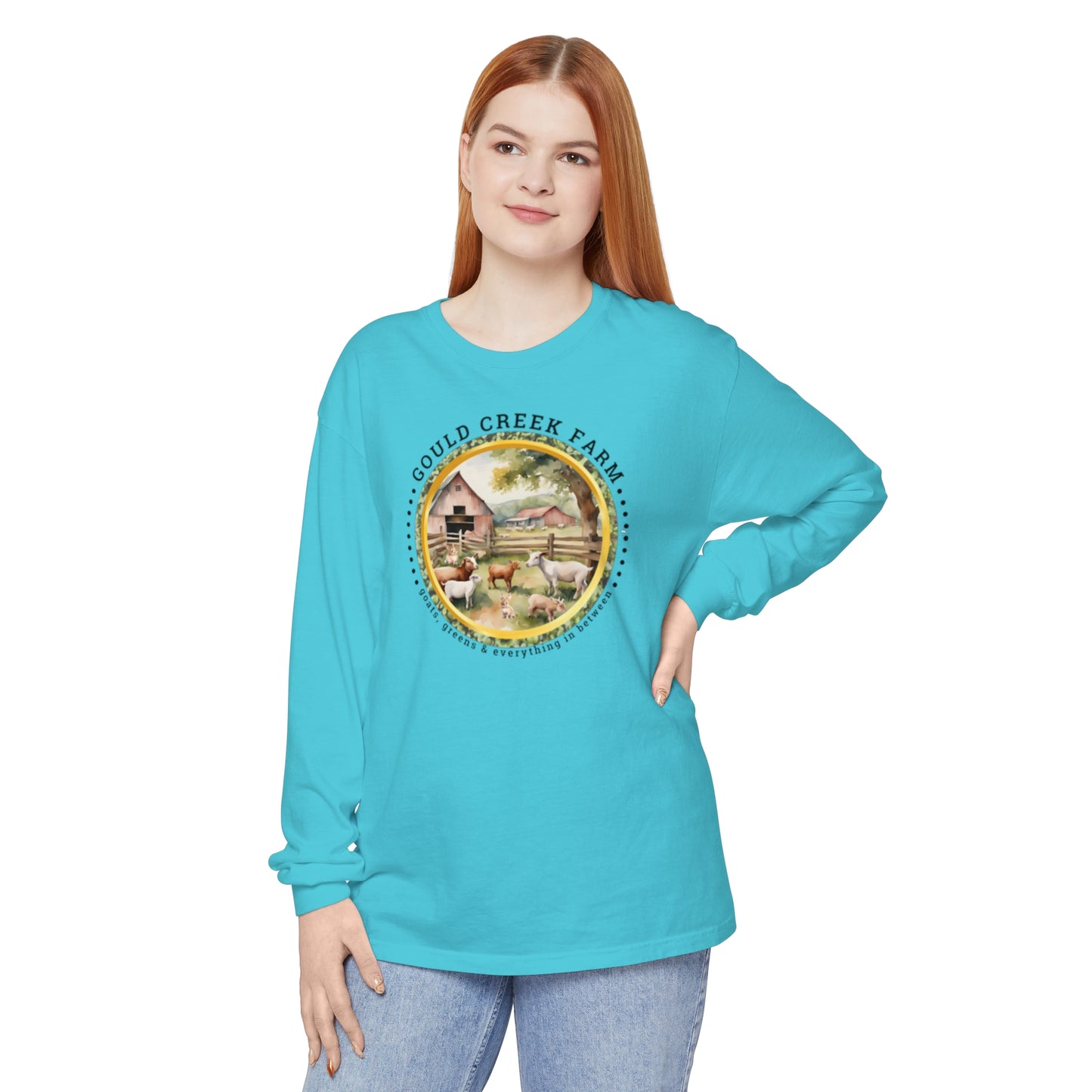 Gould Creek Farm - Unisex Garment-dyed Long Sleeve T-Shirt