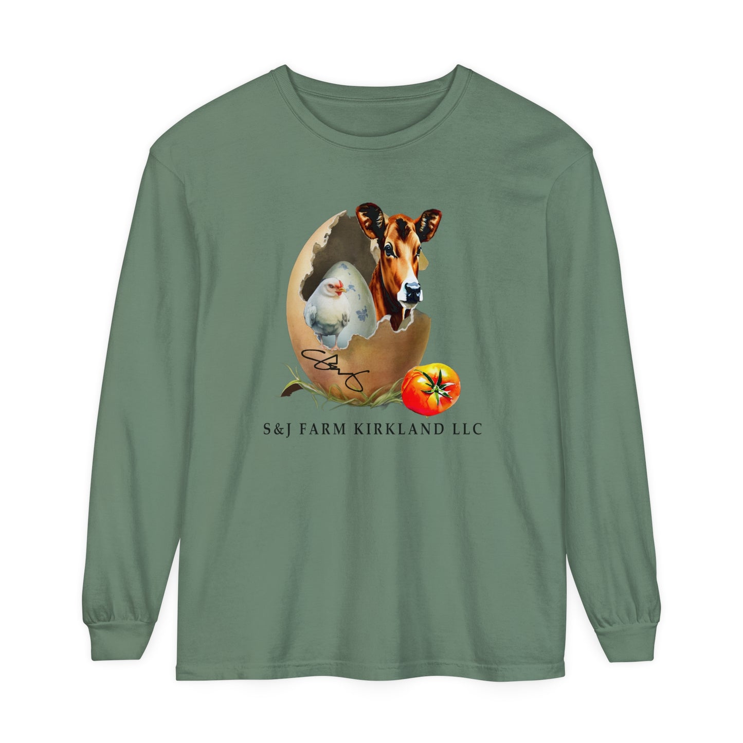 S&J Farm Kirkland LLC - Unisex Garment-dyed Long Sleeve T-Shirt