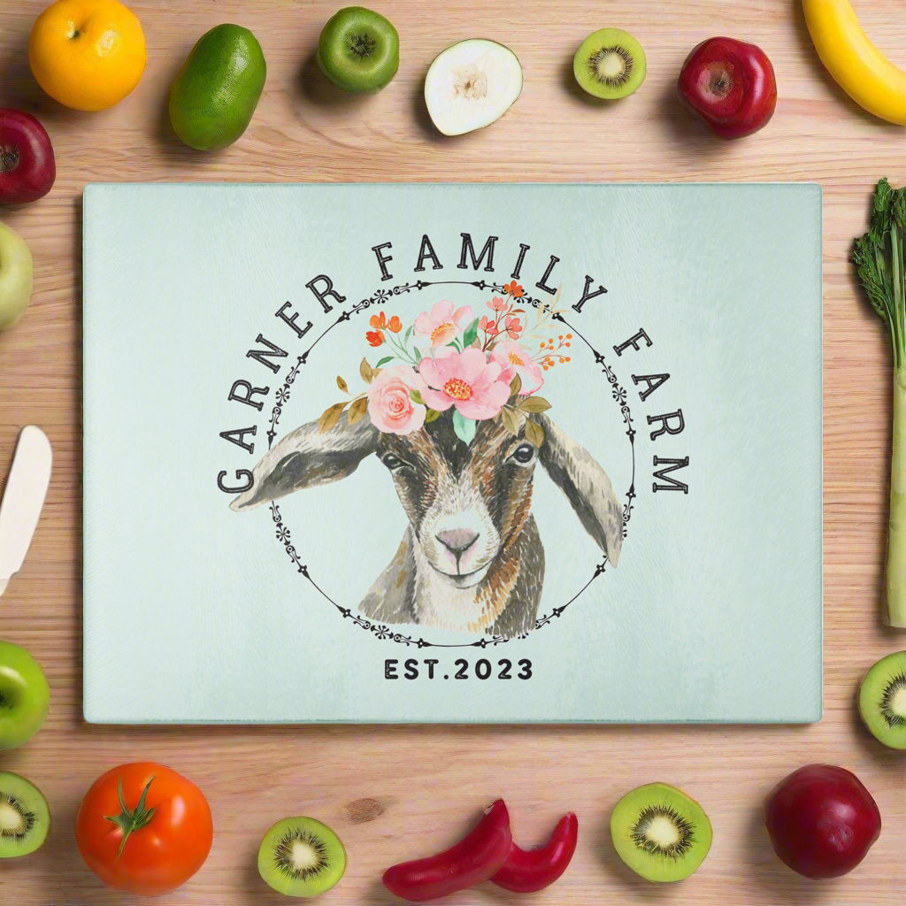 Garner Family Farm - Glass Cutting Board