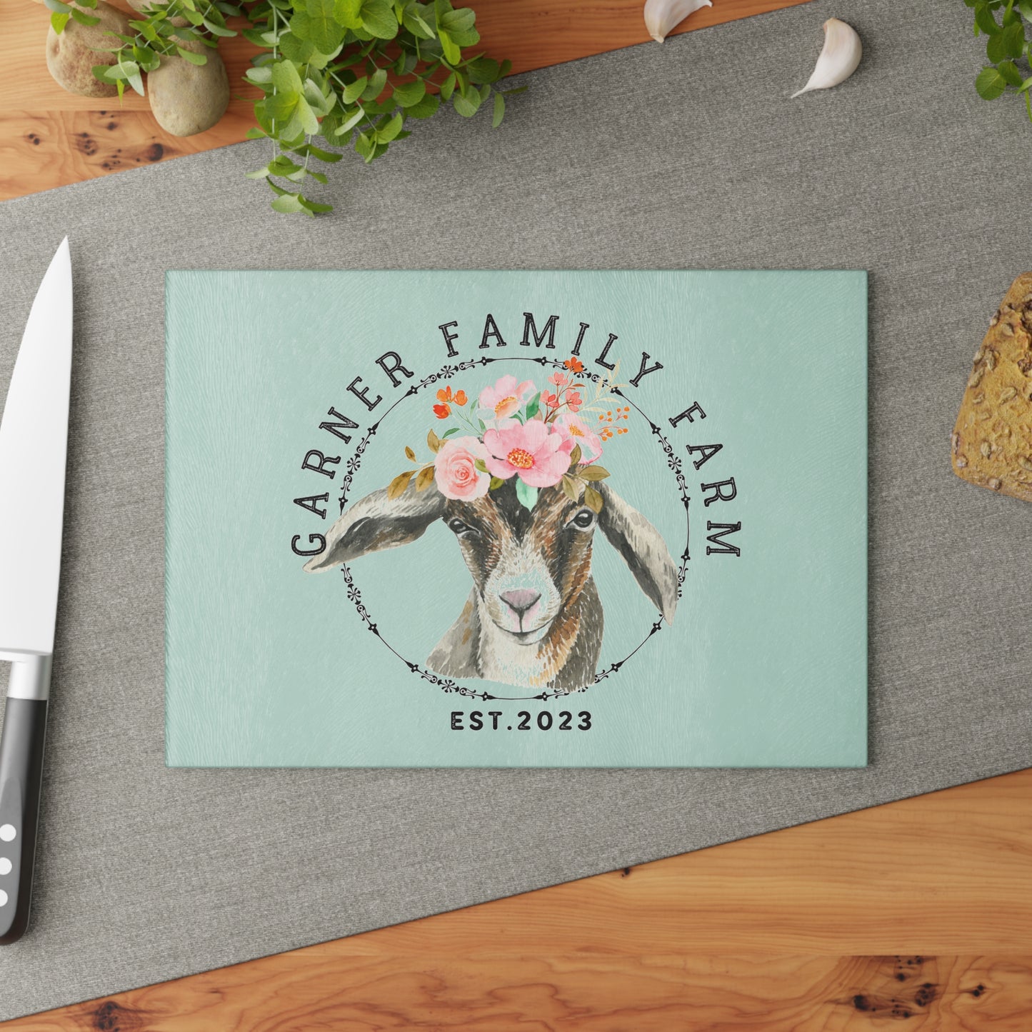 Garner Family Farm - Glass Cutting Board