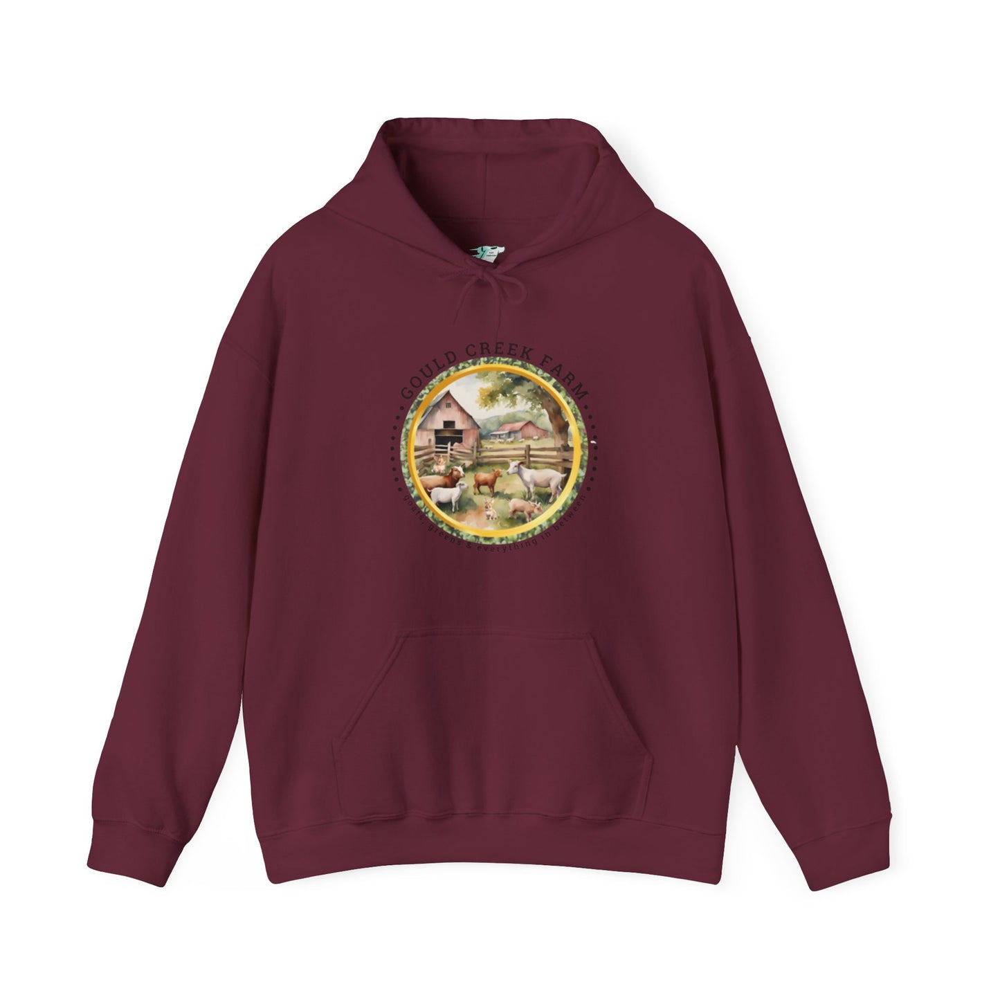 Gould Creek Farm FRONT AND BACK DESIGNS - Unisex Heavy Blend™ Hooded Sweatshirt