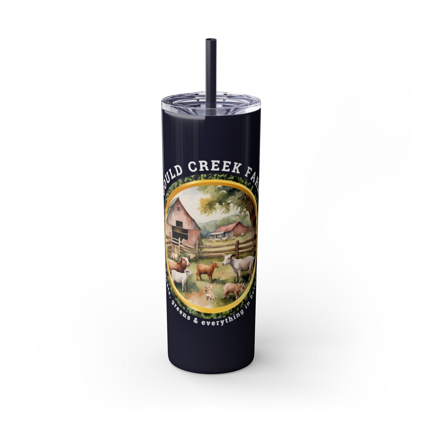 Gould Creek Farm - Skinny Tumbler with Straw, 20oz