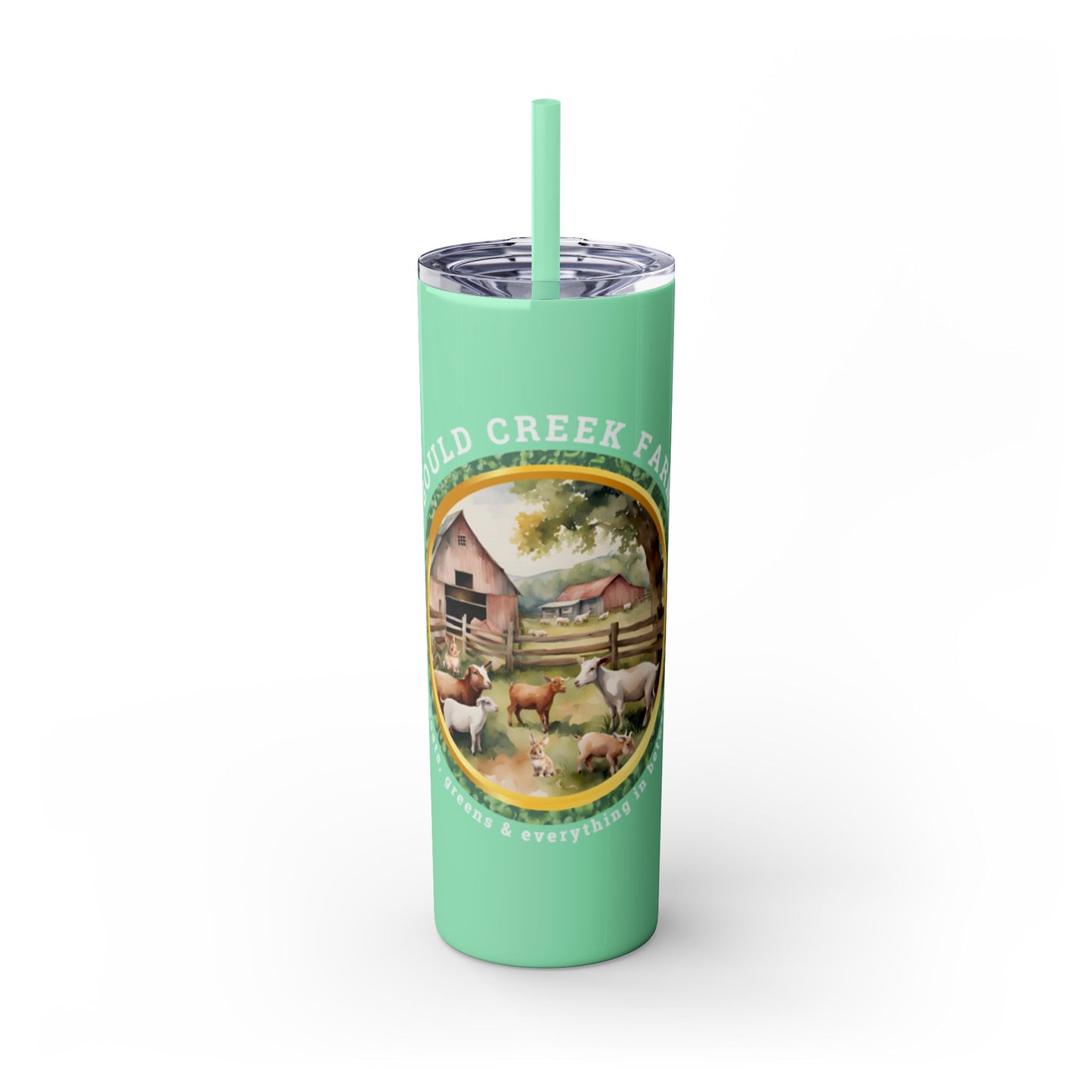 Gould Creek Farm - Skinny Tumbler with Straw, 20oz