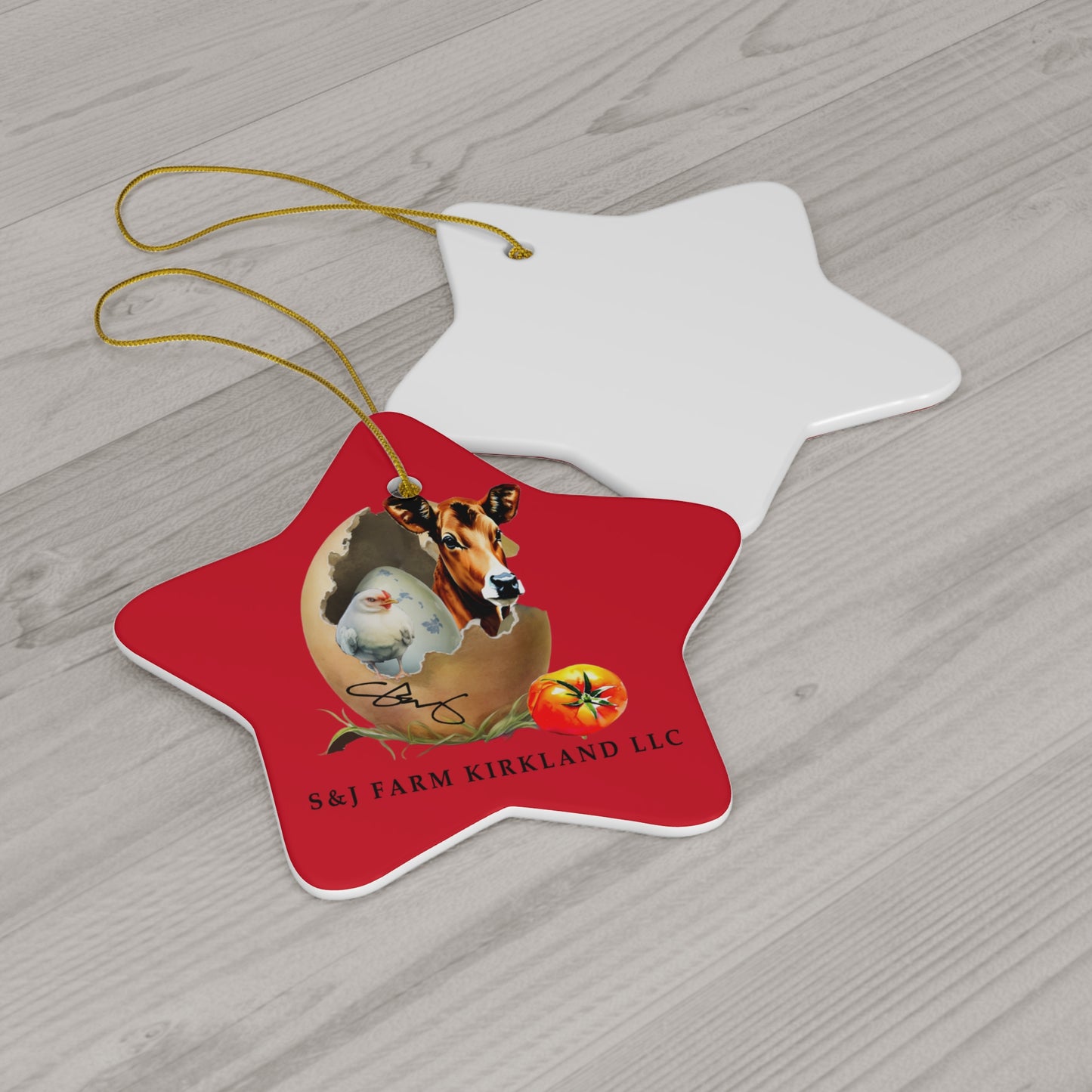 S&J Farm Kirkland LLC - Ceramic Ornament, 3 Shapes