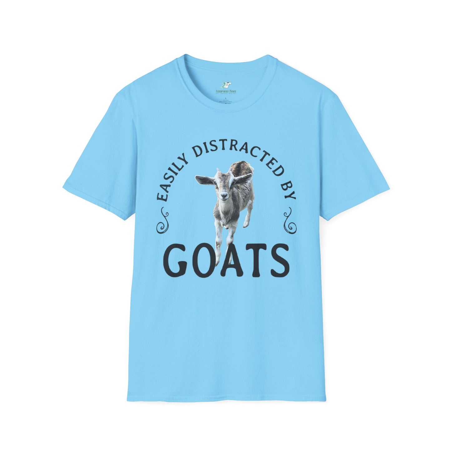 Easily Distracted by GOATS Front - Unisex Softstyle T-Shirt