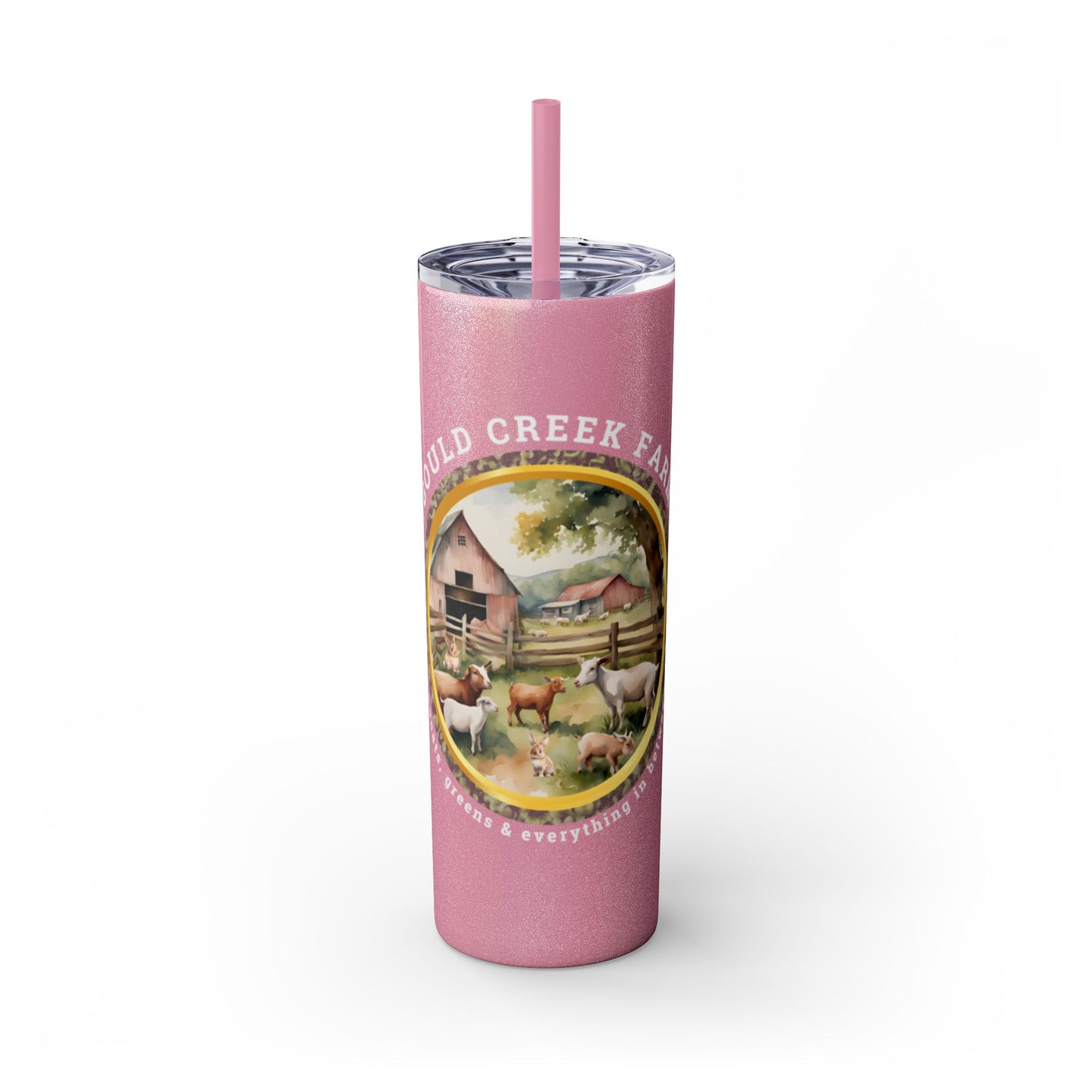 Gould Creek Farm - Skinny Tumbler with Straw, 20oz