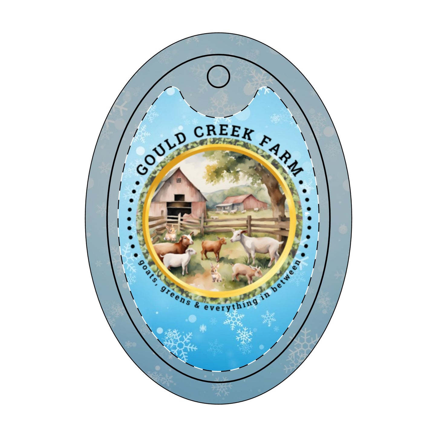 Gould Creek Farm - Ceramic Ornaments, 2-Side Print