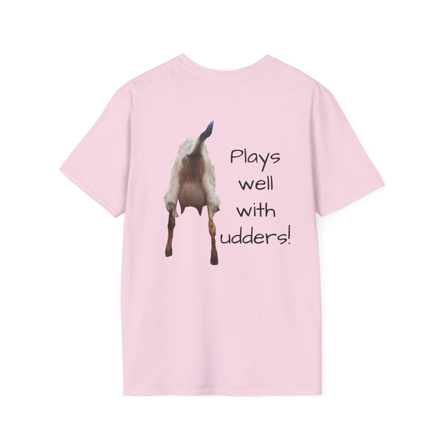 Plays Well With Udders - Unisex Softstyle T-Shirt