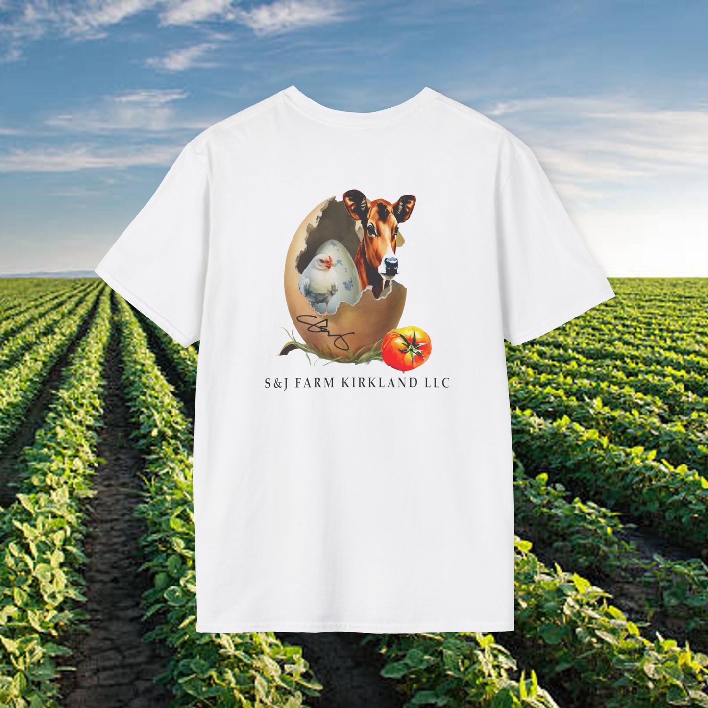 S&J Farm Kirkland LLC BACK ONLY - Unisex Softstyle T-Shirt