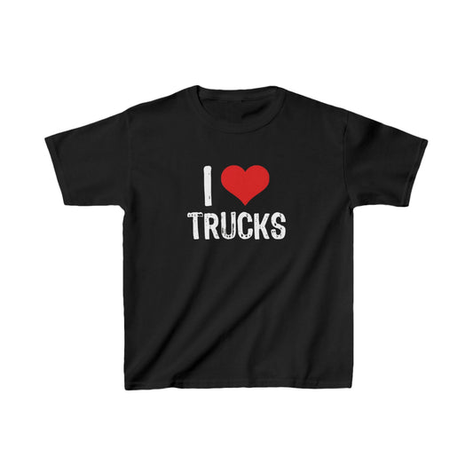 I Love Trucks - Kids Heavy Cotton™ Tee