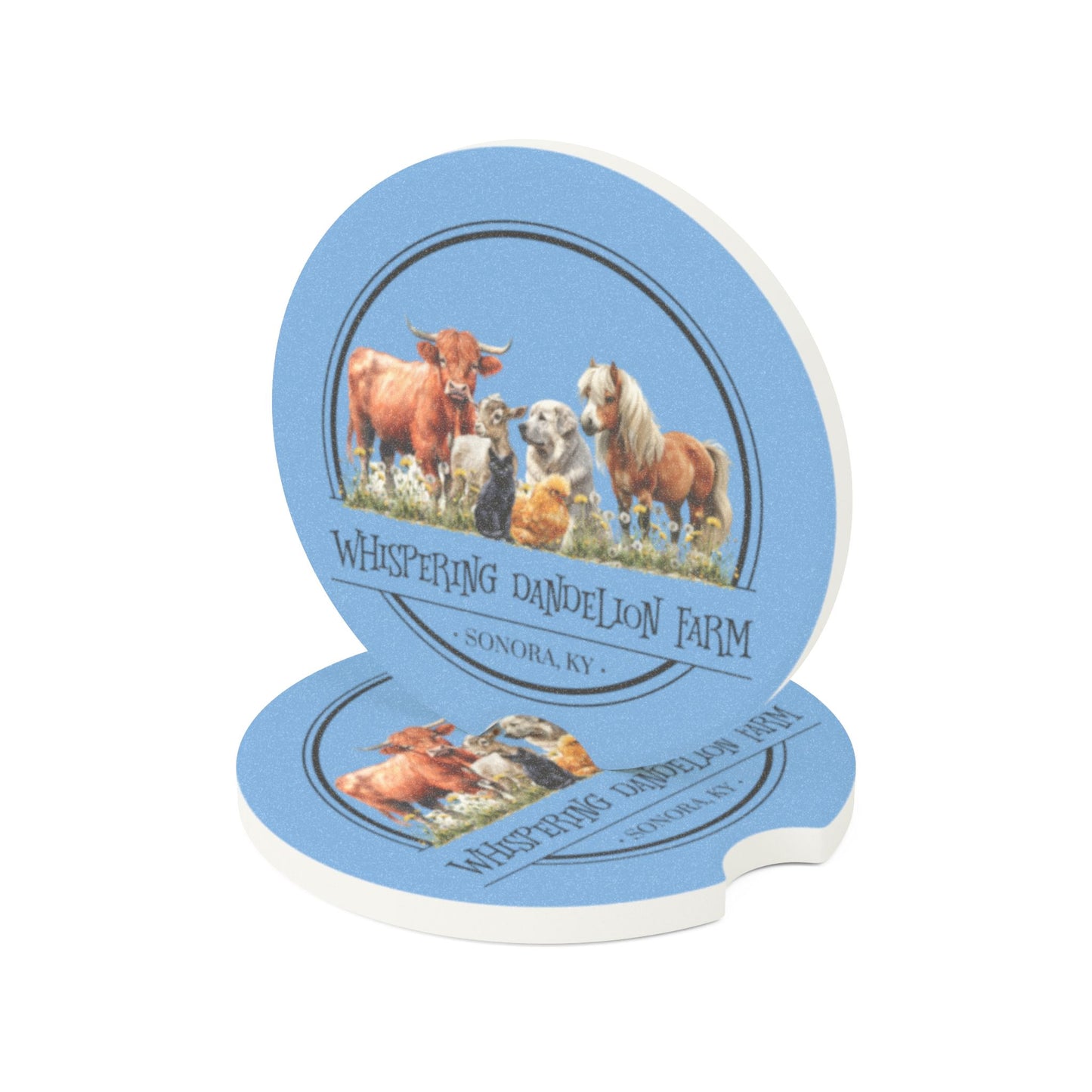 Whispering Dandelion Farm - Soapstone Car Coaster