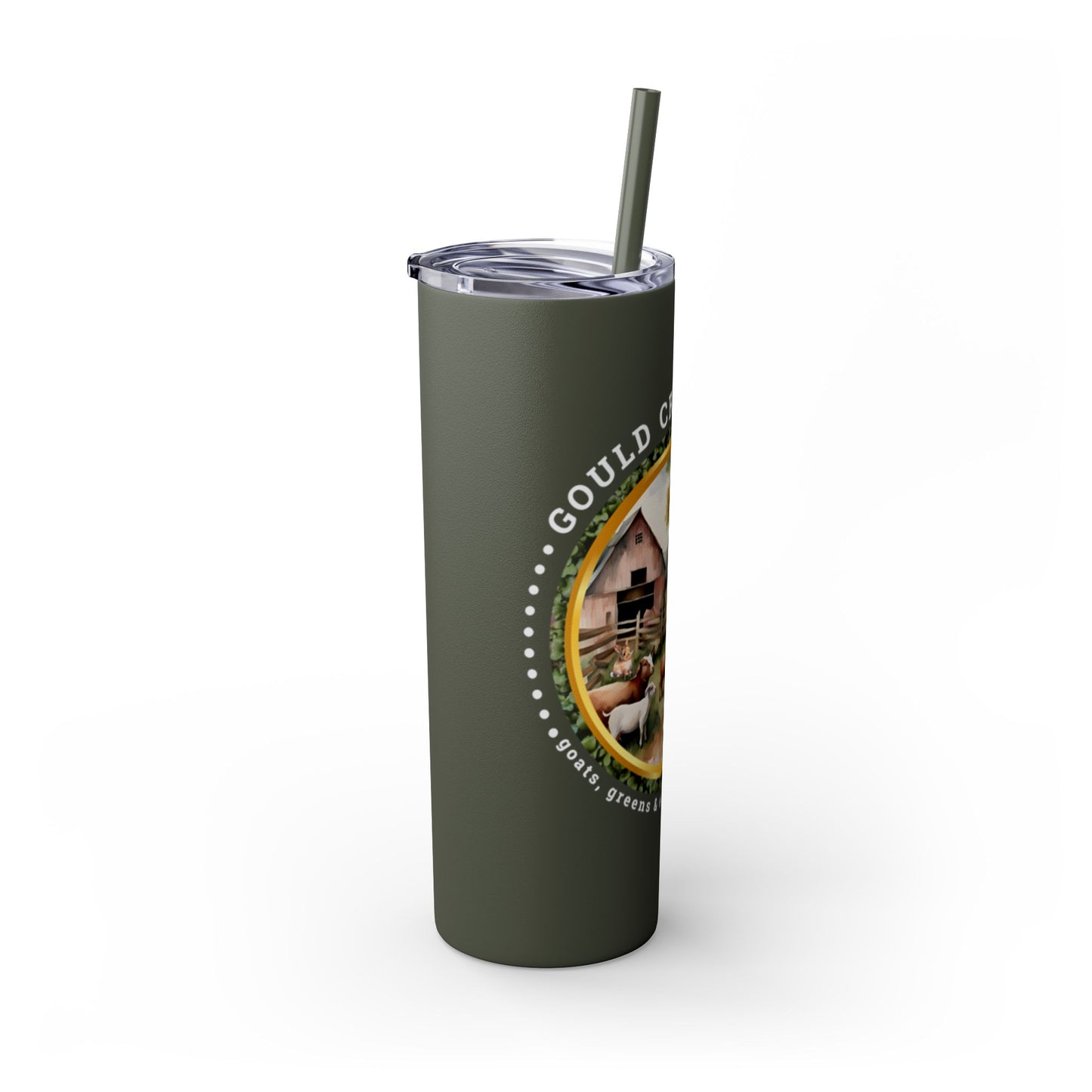 Gould Creek Farm - Skinny Tumbler with Straw, 20oz