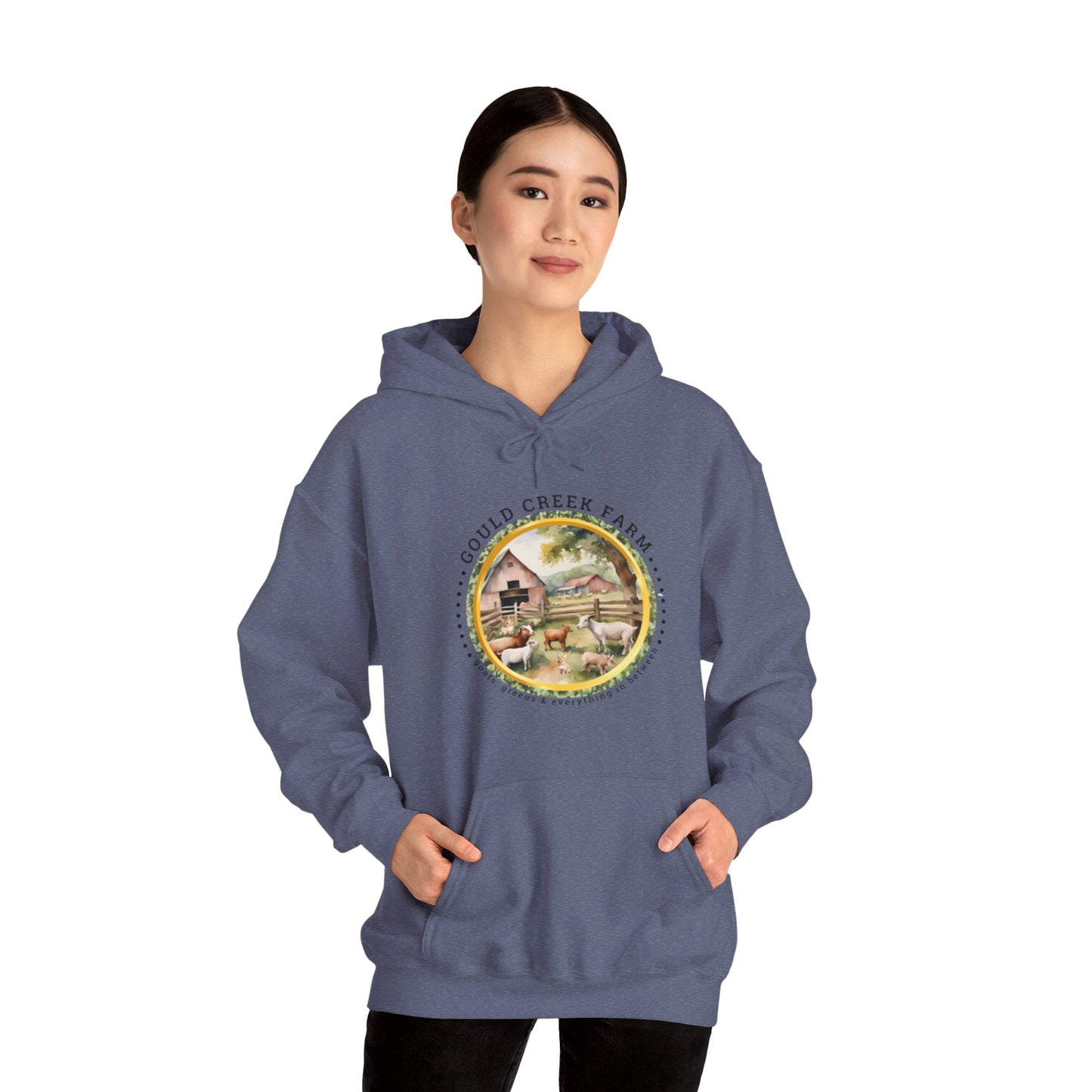 Gould Creek Farm FRONT AND BACK DESIGNS - Unisex Heavy Blend™ Hooded Sweatshirt